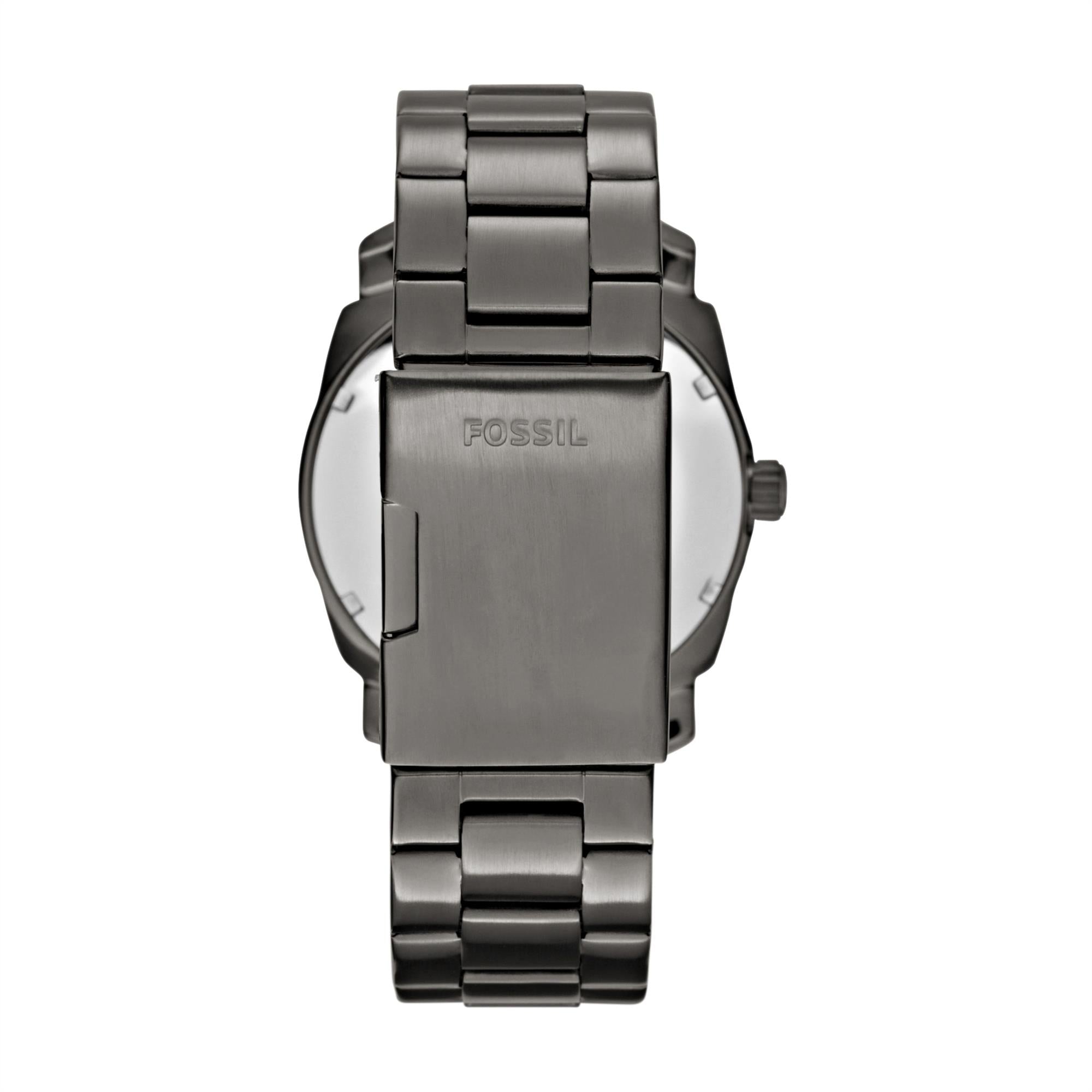 Fossil Machine Smoke Stainless Steel Black Dial Men's Watch FS4774