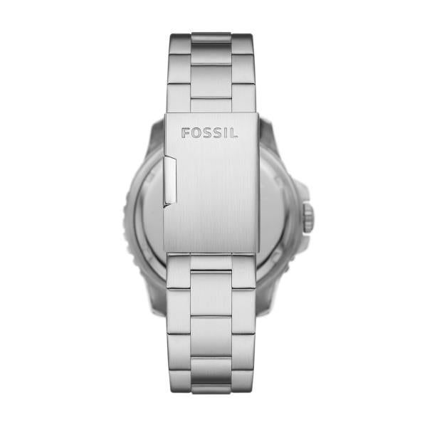 Fossil Blue GMT Silver Stainless Steel Bracelet Blue Dial Men's Watch FS5991