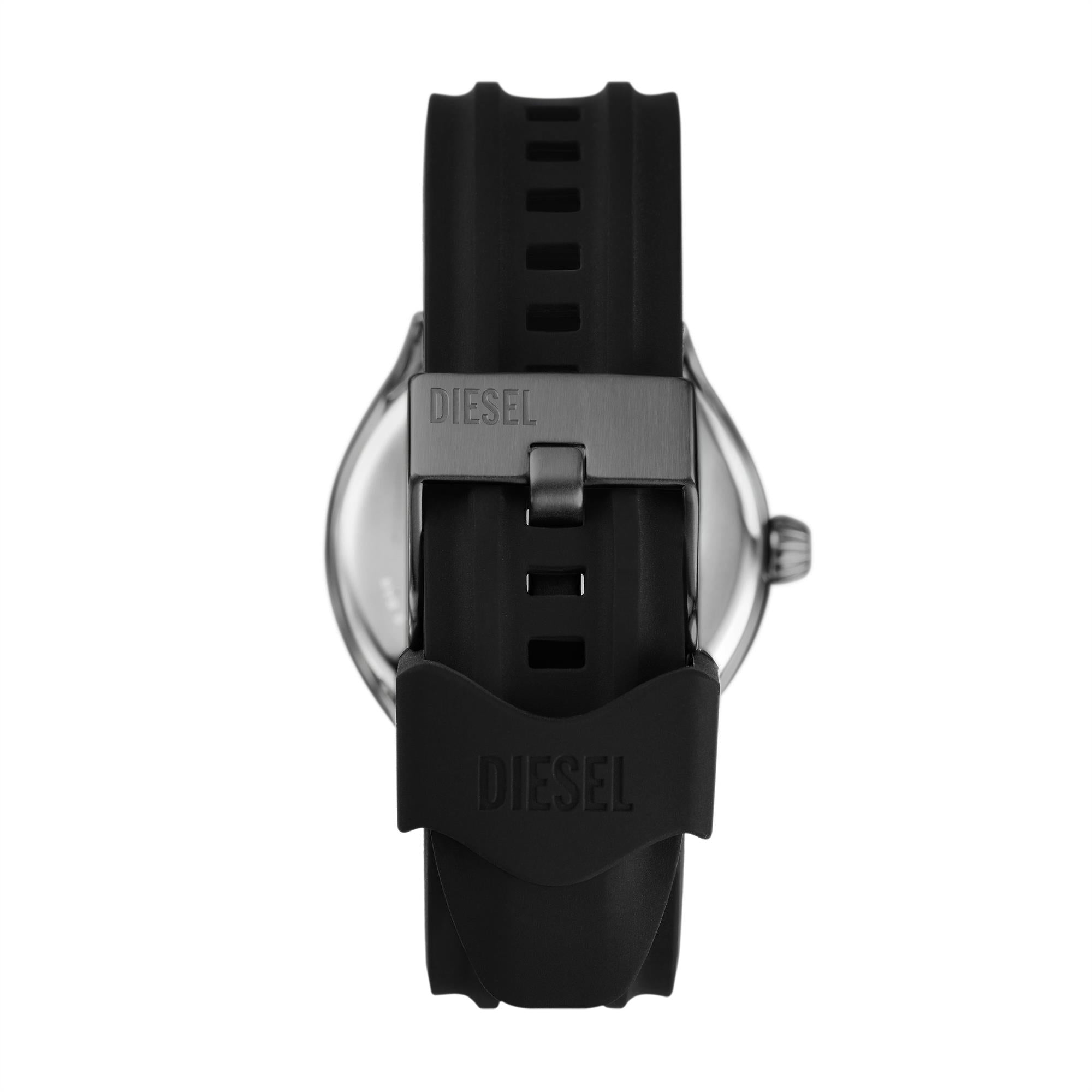Diesel Streamline Black Silicone Strap Yellow Dial Men's Watch DZ2201