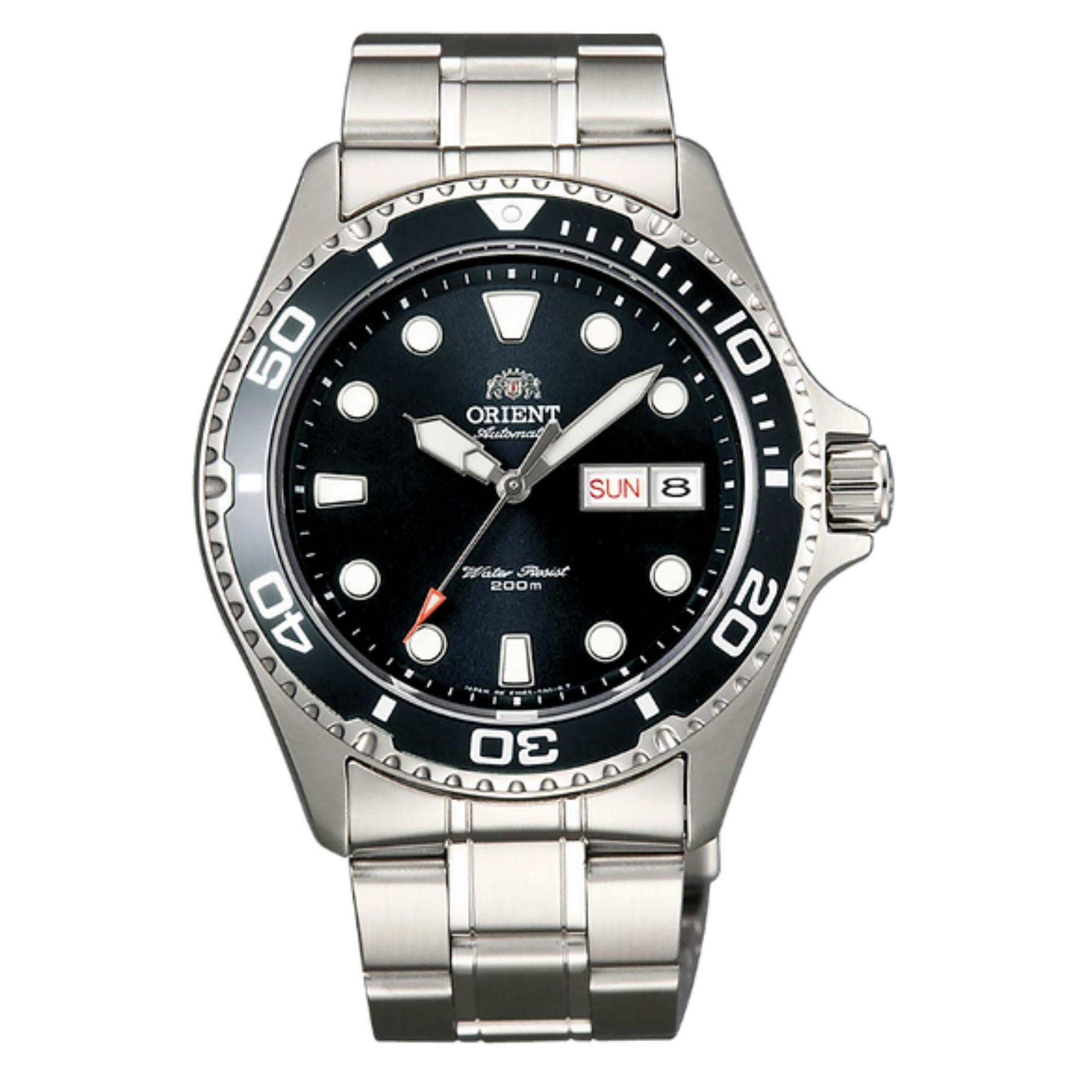 Orient Ray II  42mm Ex-Display Black Dial Steel Mens Automatic Watch FAA02004B9