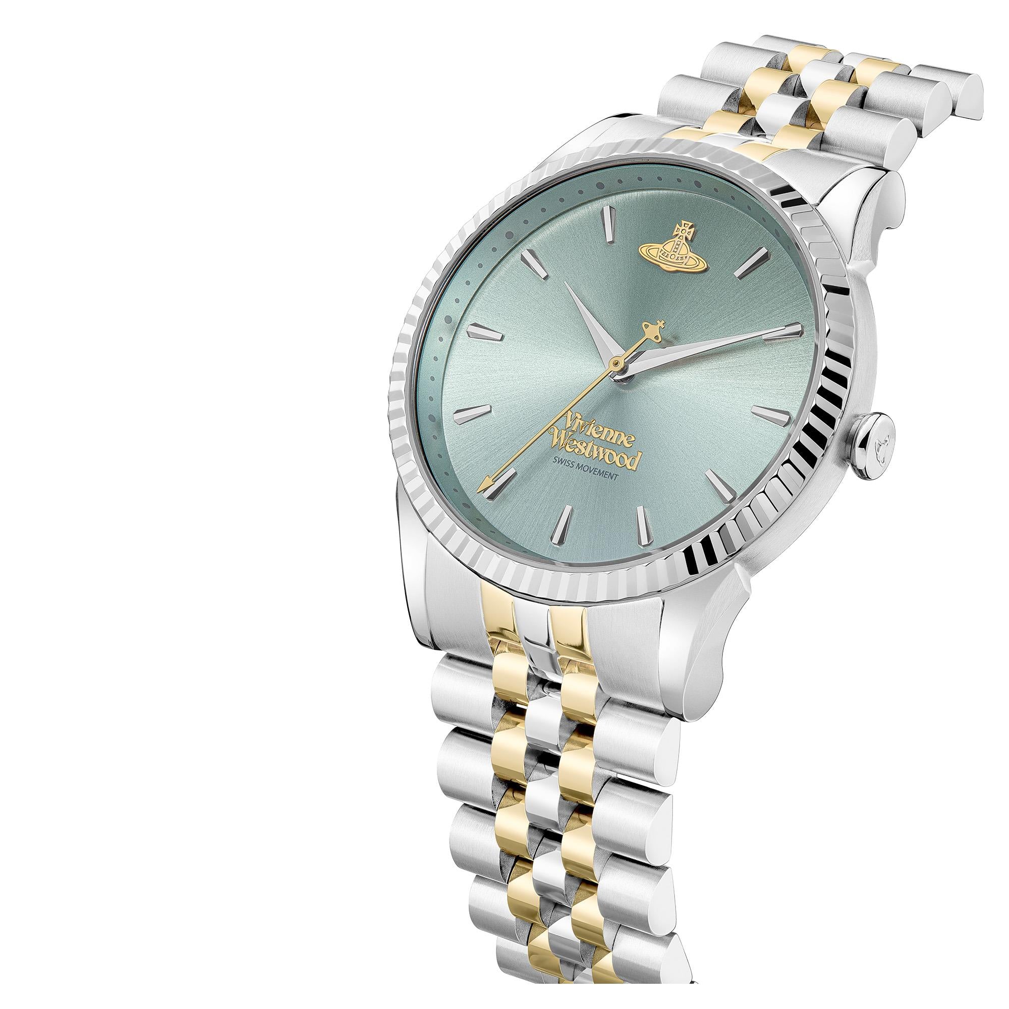 Vivienne Westwood Seymour Quartz Blue Dial Steel Strap Ladies Watch VV240LGRSG
