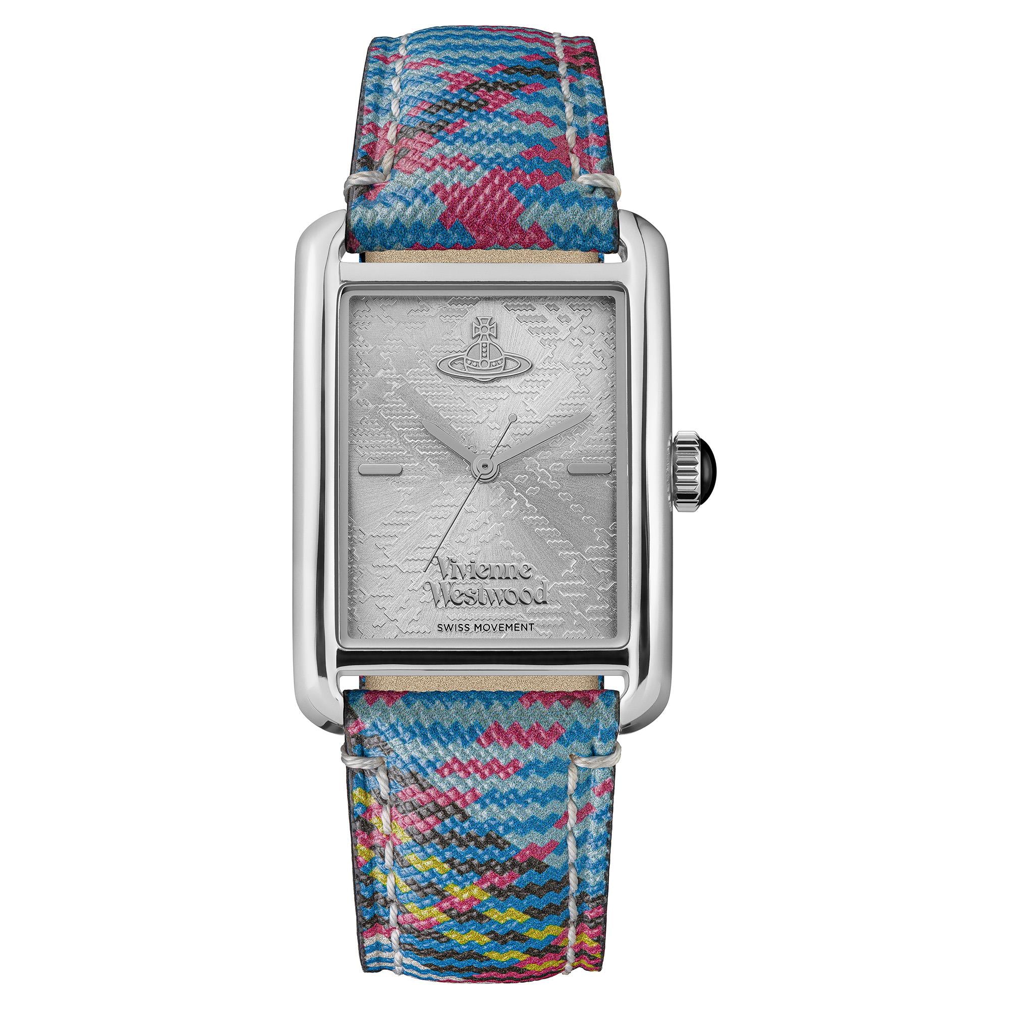 Vivienne Westwood Shacklewell Quartz Silver Dial Leather Strap Ladies Watch VV297SLMT