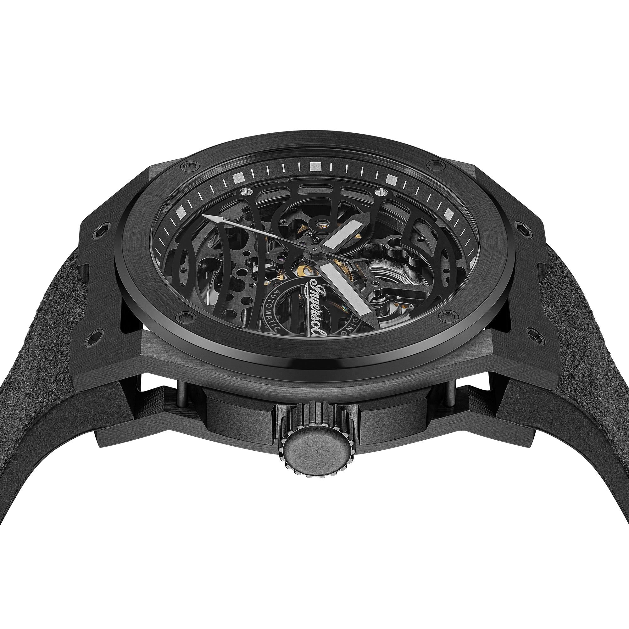Ingersoll 1892 The Springfield Automatic Black Dial Black PU Strap Men's Watch I15201