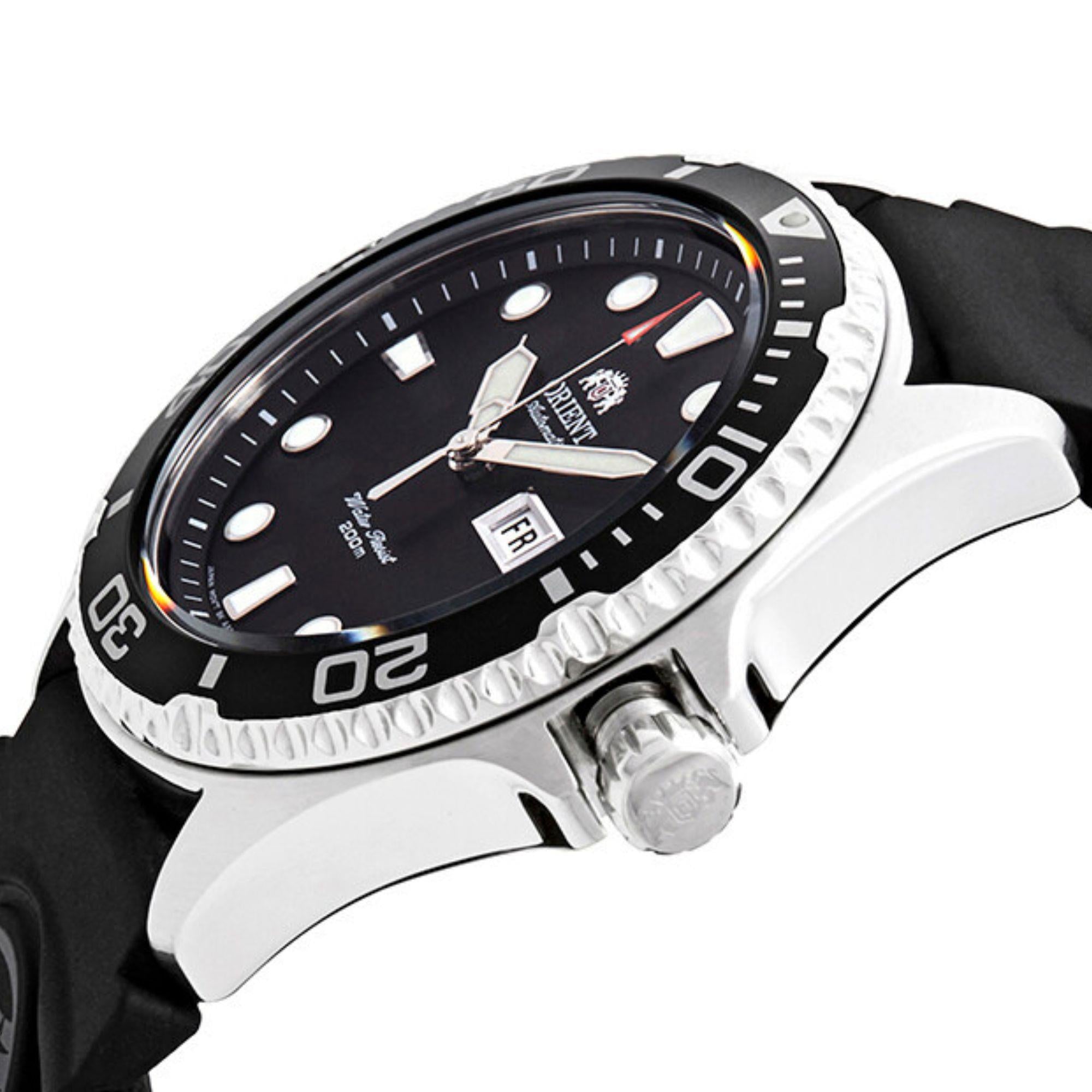 Orient Ray II  42mm Black Dial Rubber Mens Automatic Watch FAA02007B9