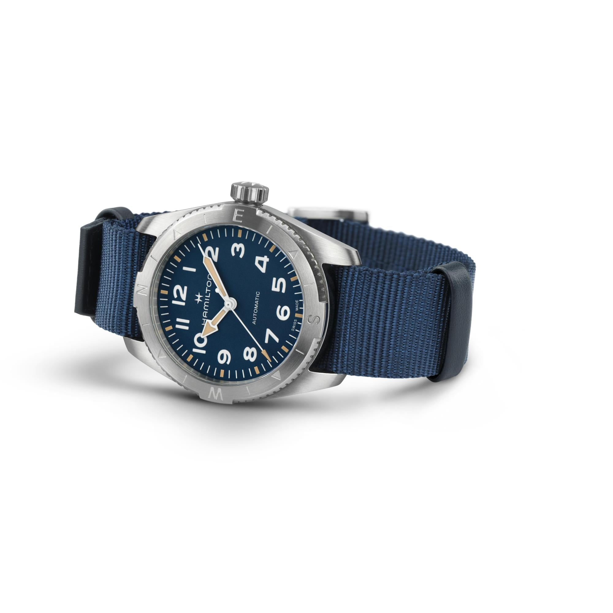 Hamilton Khaki Field Expedition Automatic Blue Dial Blue NATO Strap Unisex Watch H70225940