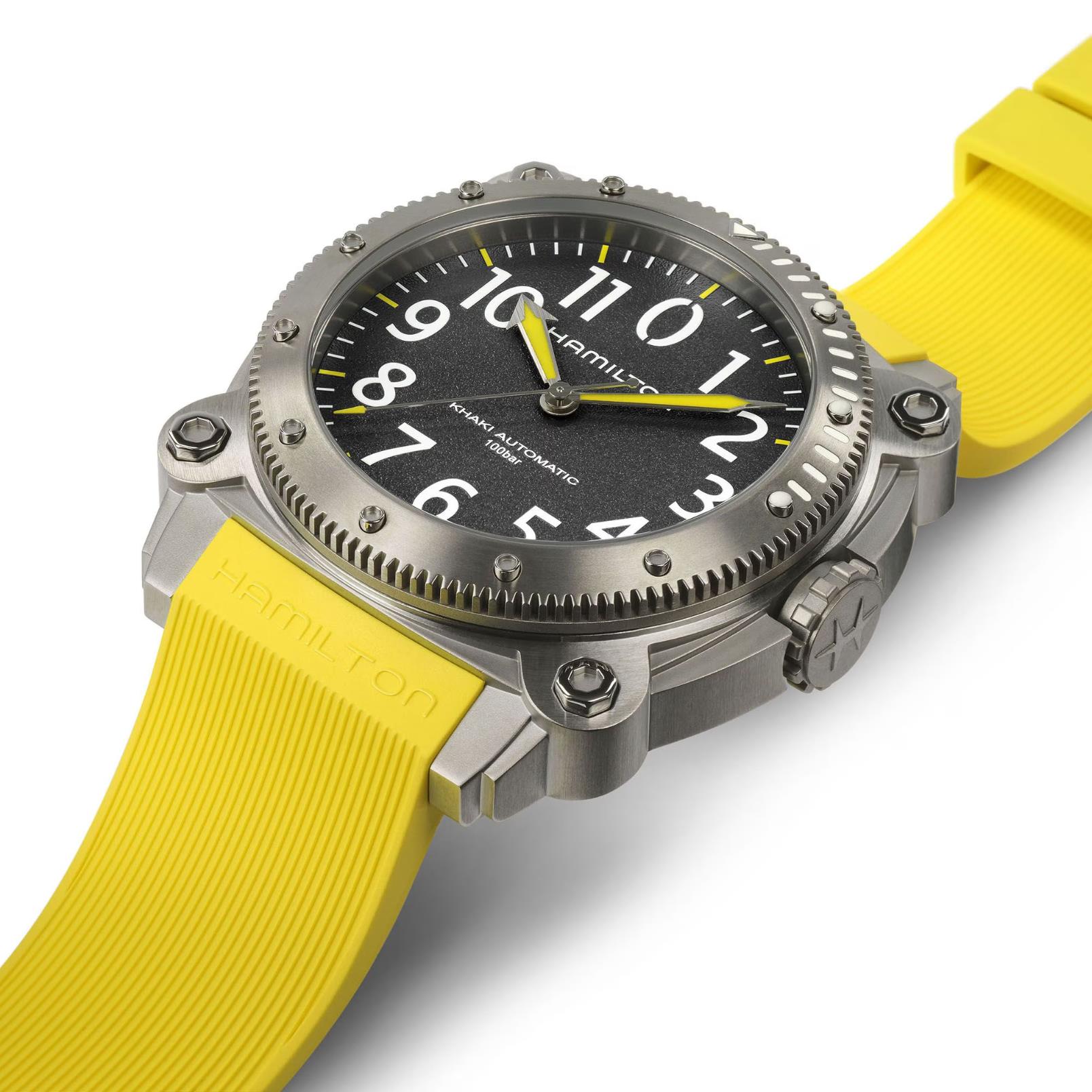 Hamilton Khaki Navy BeLOWZERO Automatic Grey Dial Rubber Strap Men's Watch H78535380