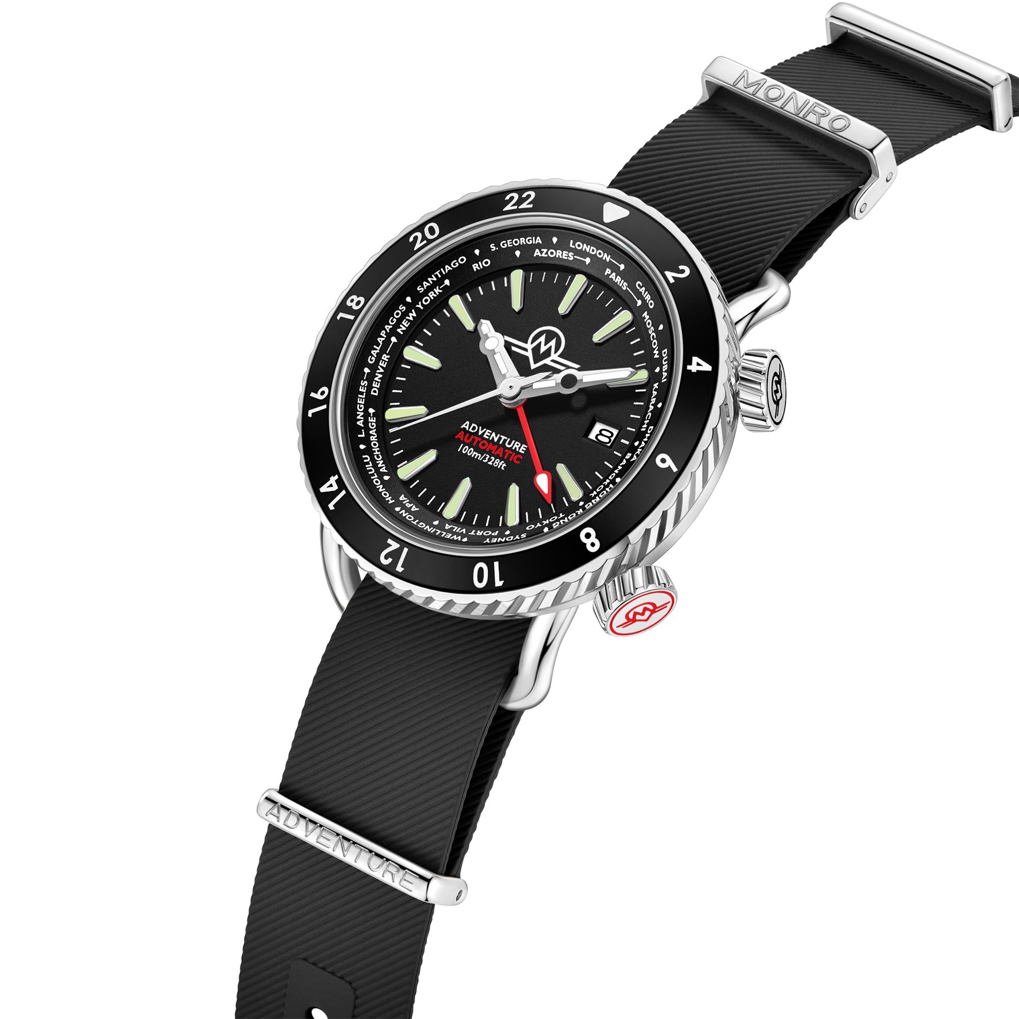 Monro Adventure Urban Black Dial Automatic Men's Watch MA-1