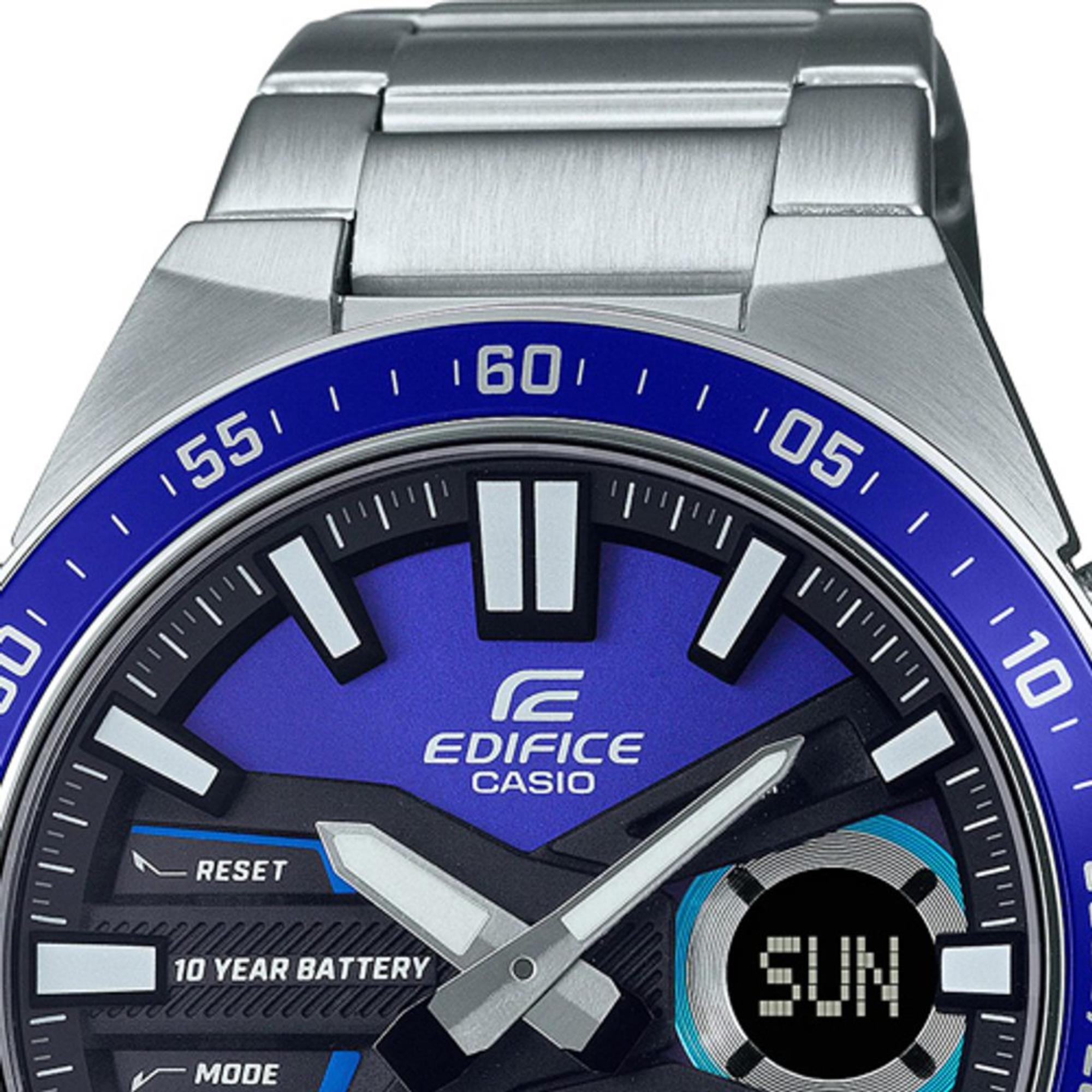 Casio Edifice Chronograph Quartz Blue Dial Stainless Steel Bracelet Men's Watch EFV-C110D-2AVEF