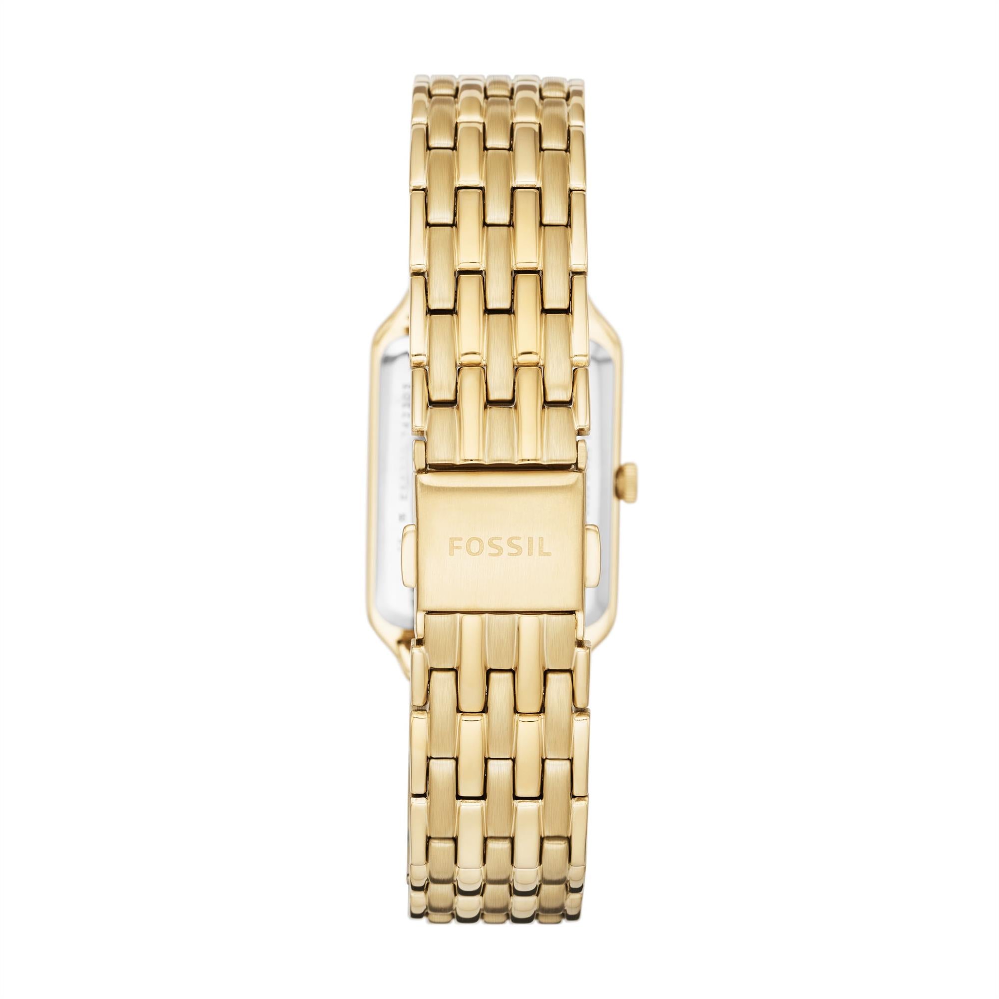 Fossil Raquel Date Gold-Tone Stainless Steel Silver Dial Women's Watch ES5220