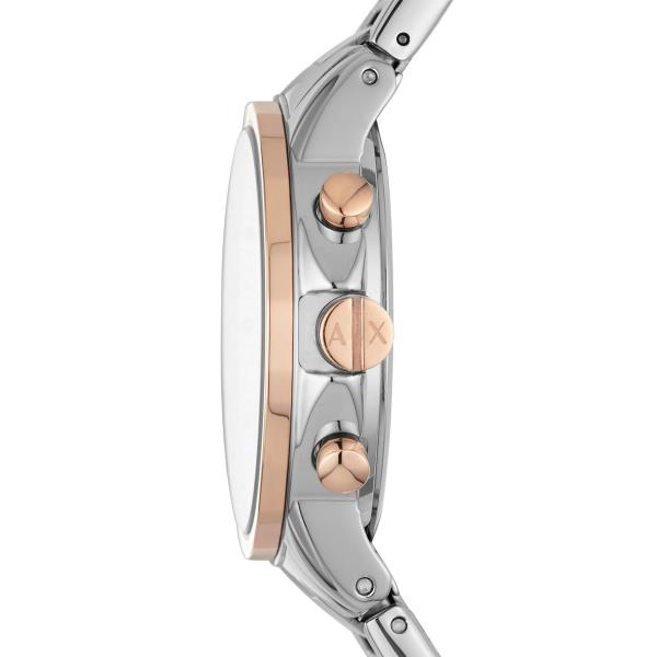 Armani Exchange Cubic Zirconia Chronograph Quartz Two-Tone Silver Dial Women's Watch AX4331