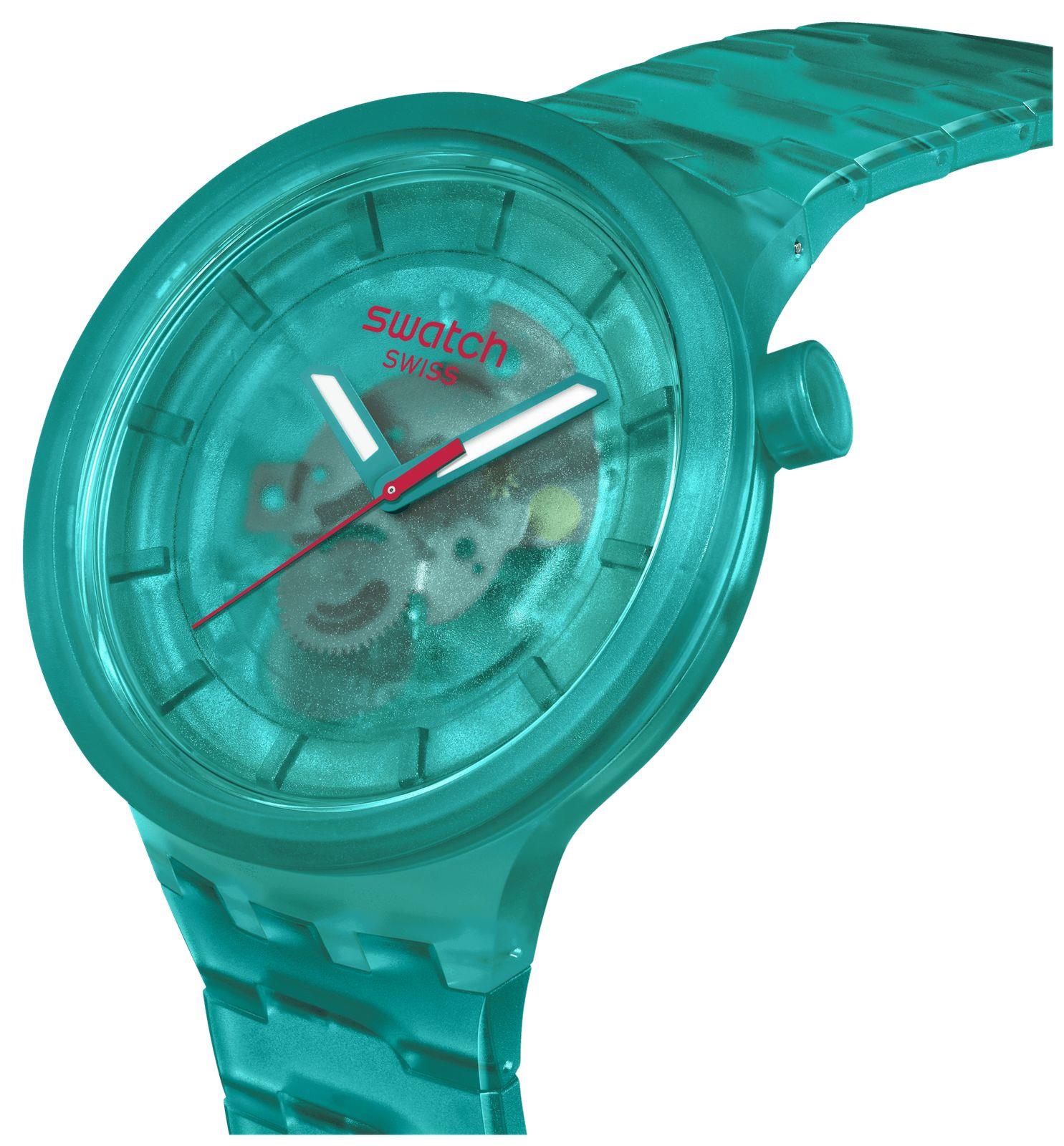 Swatch TURQUOISE JOY Turquoise Dial Bio-Sourced Material Strap Unisex Watch SB05L101