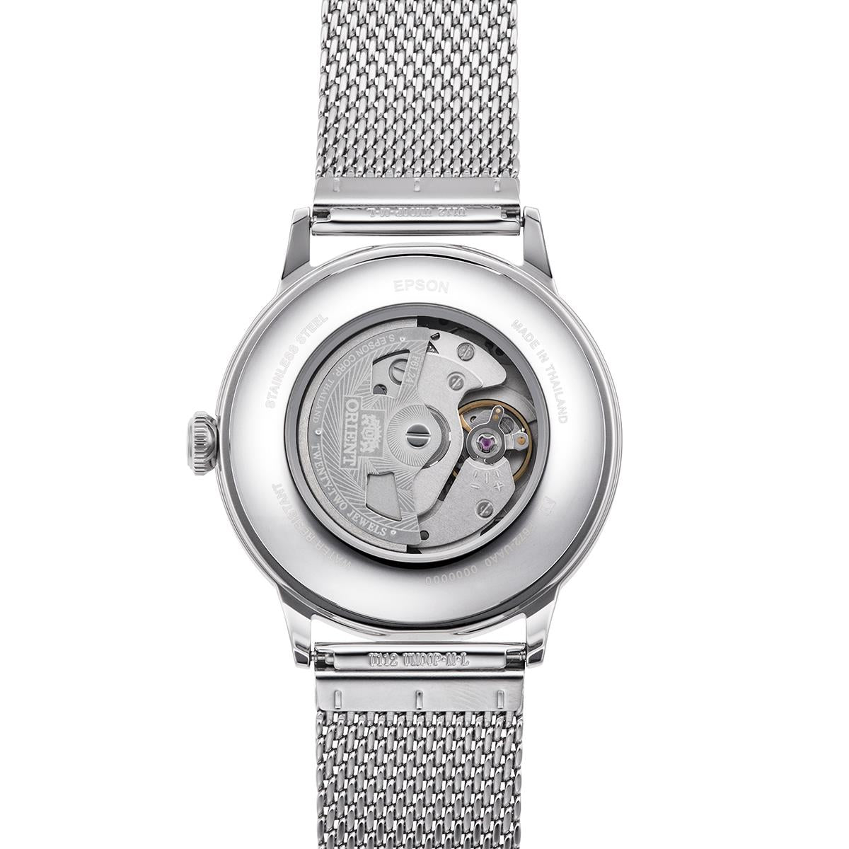 Orient Bambino Automatic Beige Dial Milanese Mesh Strap Men’s Watch RA-AC0020G30B