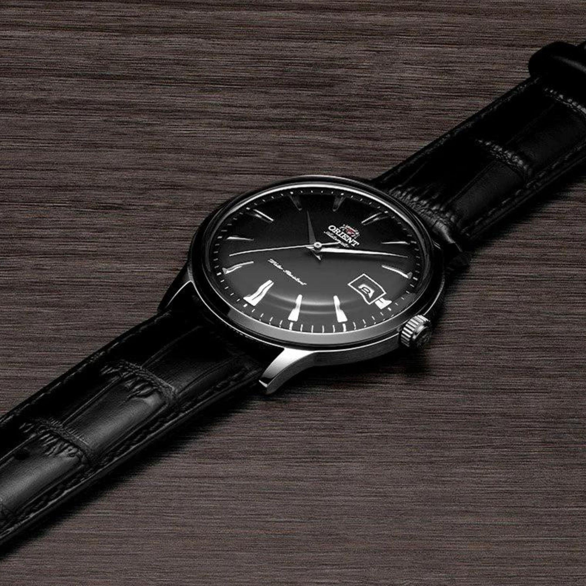Orient Bambino 41mm Black Dial Leather Mens Automatic Watch FAC00004B0