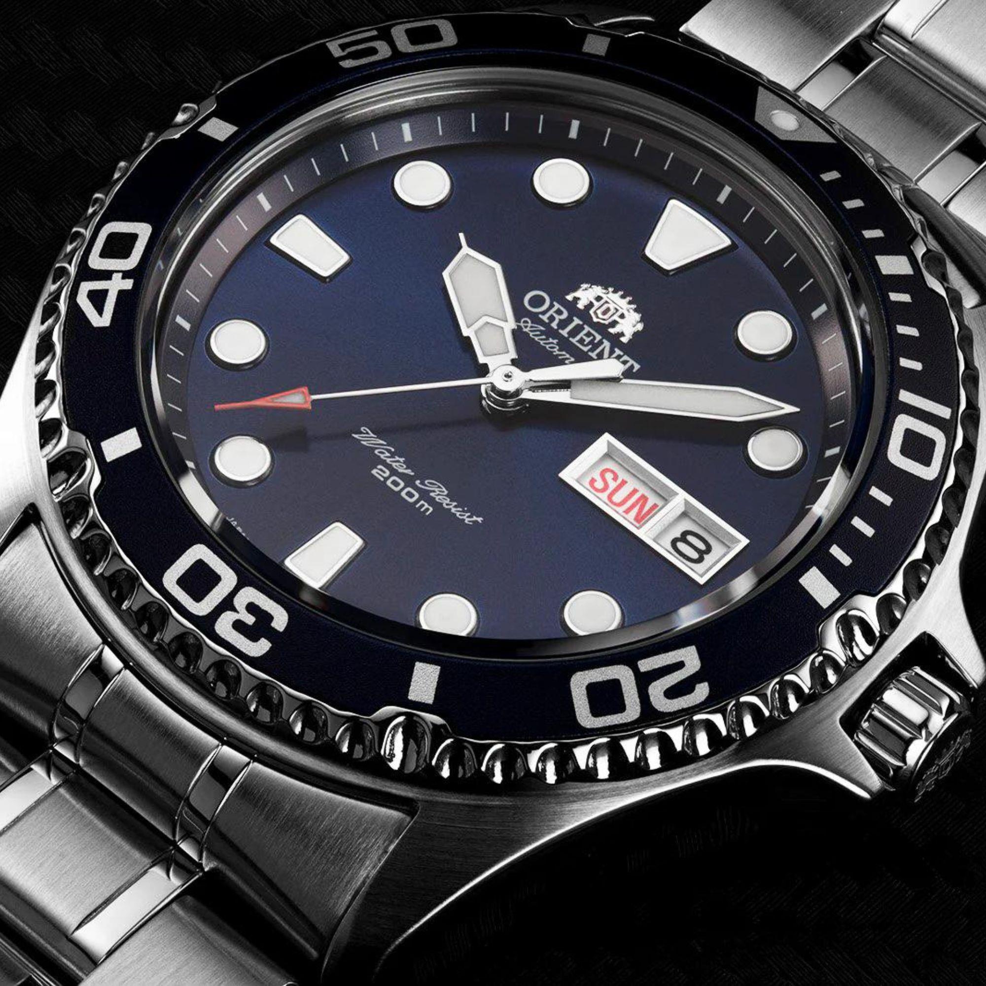 Orient Ray II Automatic Blue Dial Steel Strap Men’s Watch FAA02005D9