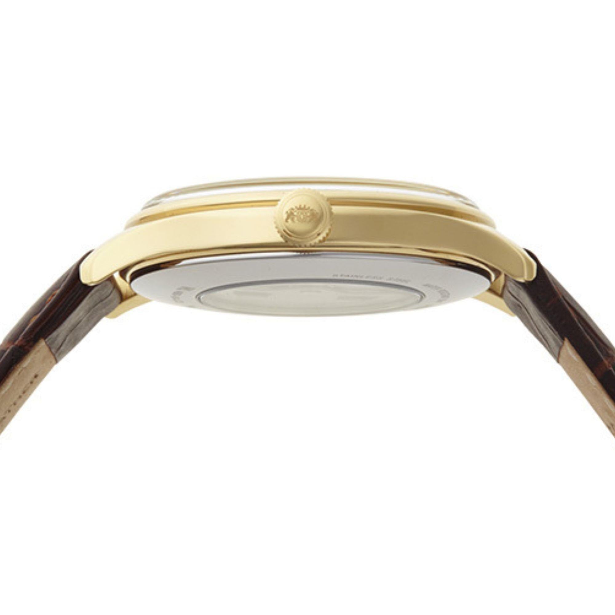 Orient Classic Semi-Skeleton Automatic White Dial Leather Strap Men’s Watch TAG00002W0