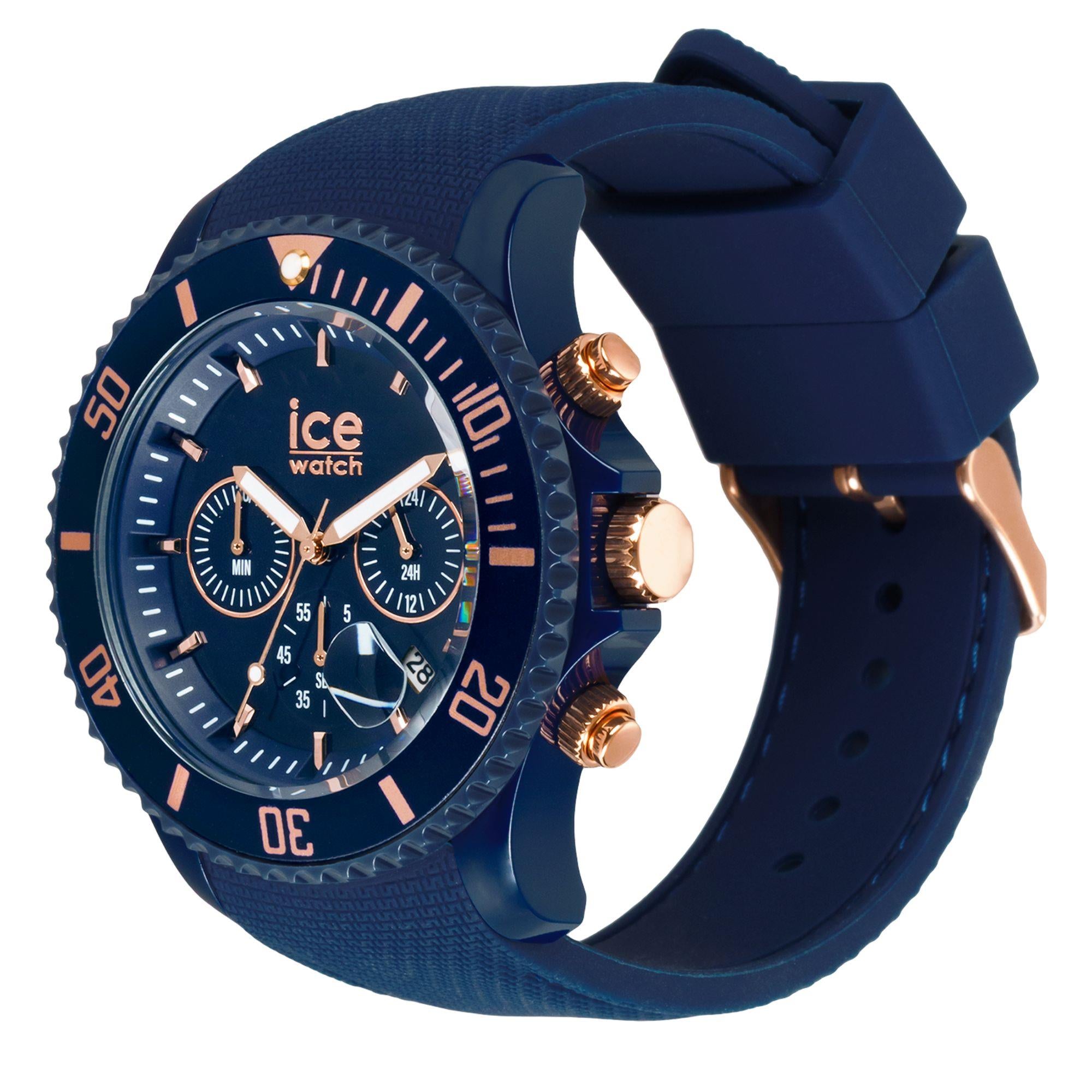 ICE Watch ICE Chrono Blue Dial Silicone Strap Men's Watch 020621