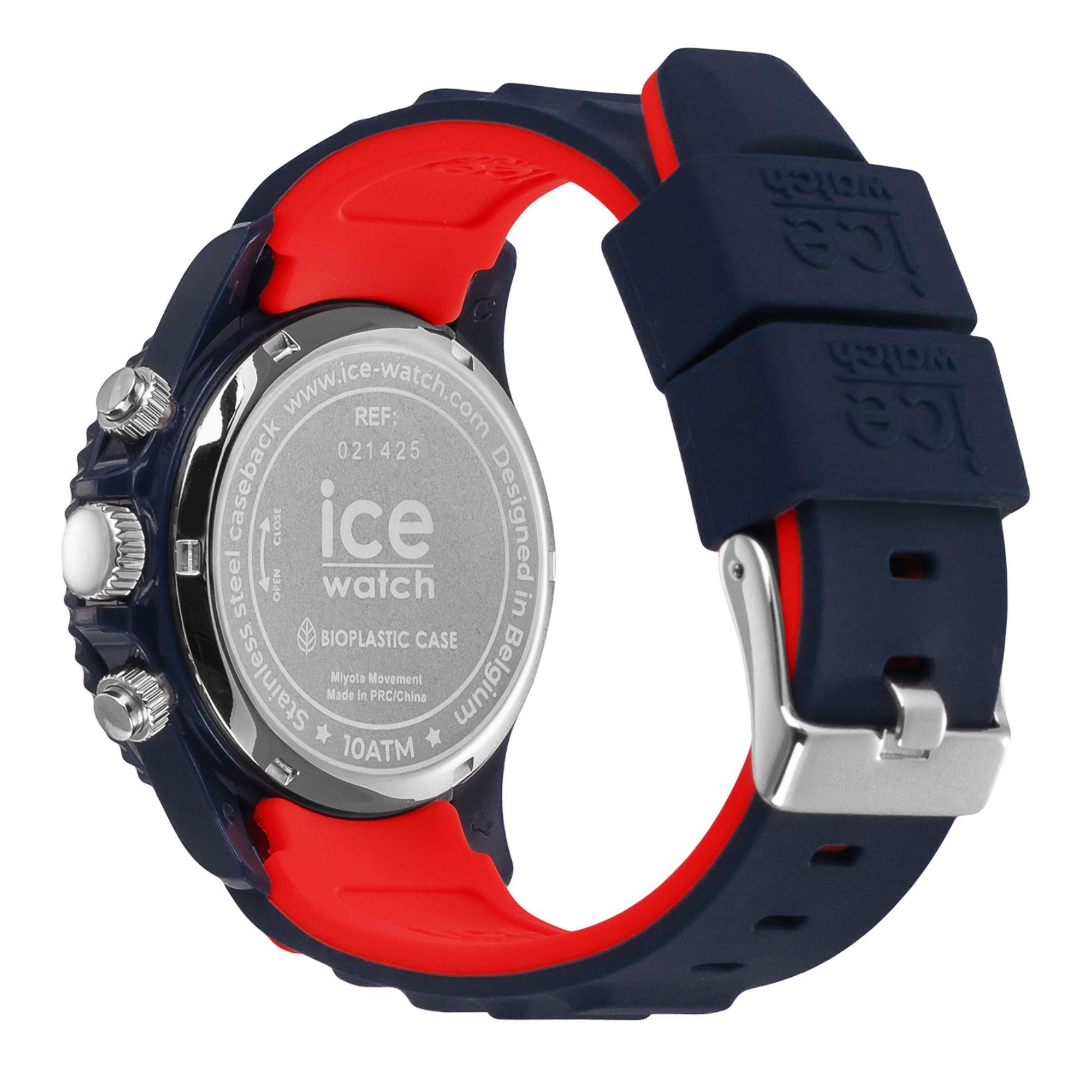 ICE Watch ICE Chrono Blue Red Dial Silicone Strap Watch 021425