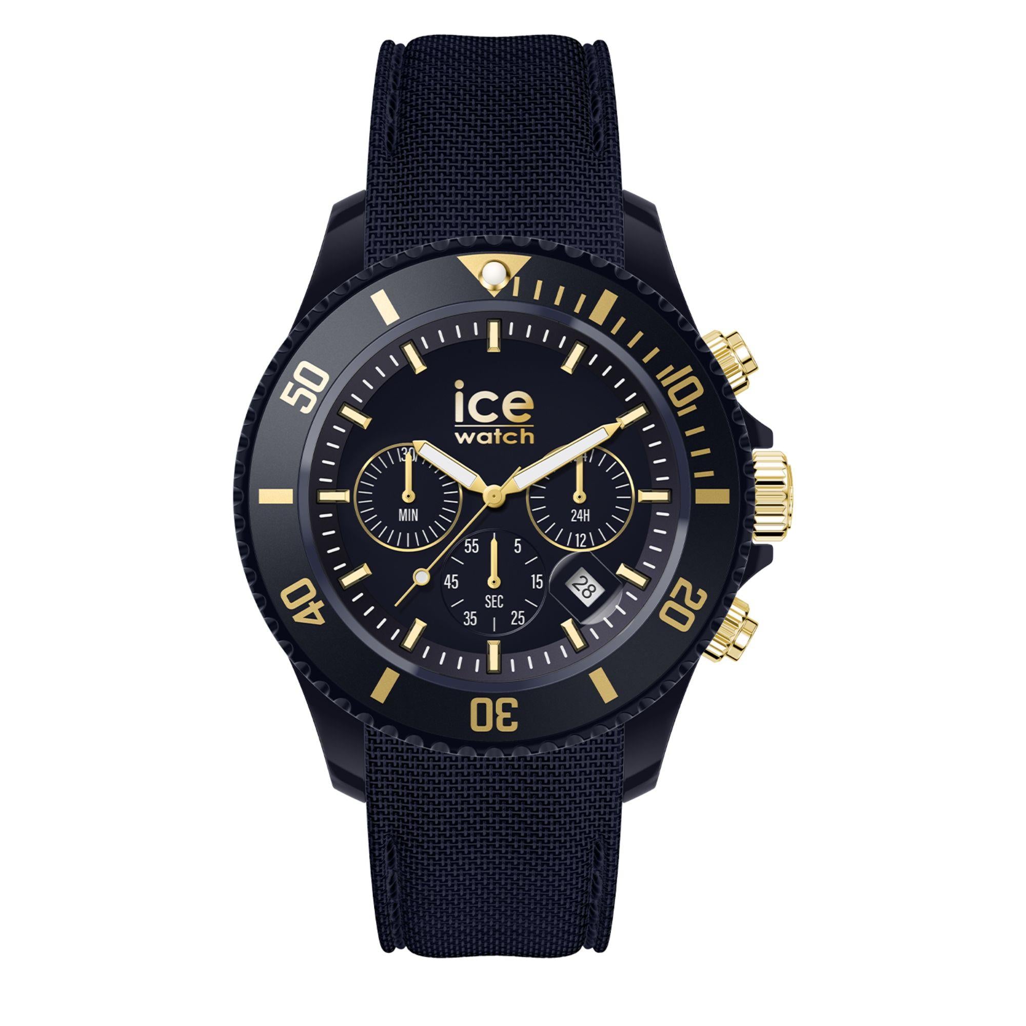 ICE Watch ICE Chrono Dark Blue Dial Silicone Strap Watch 021601