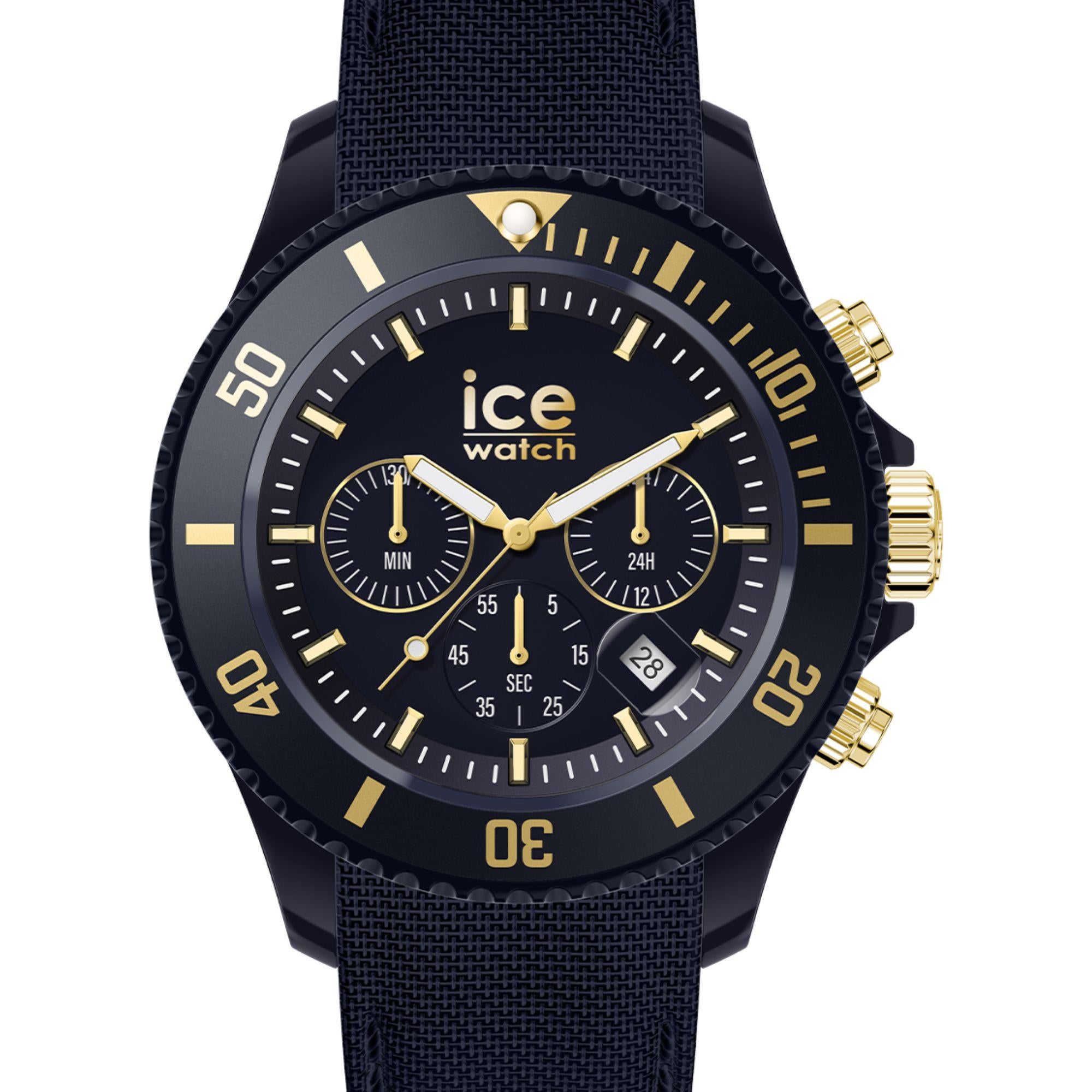 ICE Watch ICE Chrono Dark Blue Dial Silicone Strap Watch 021601