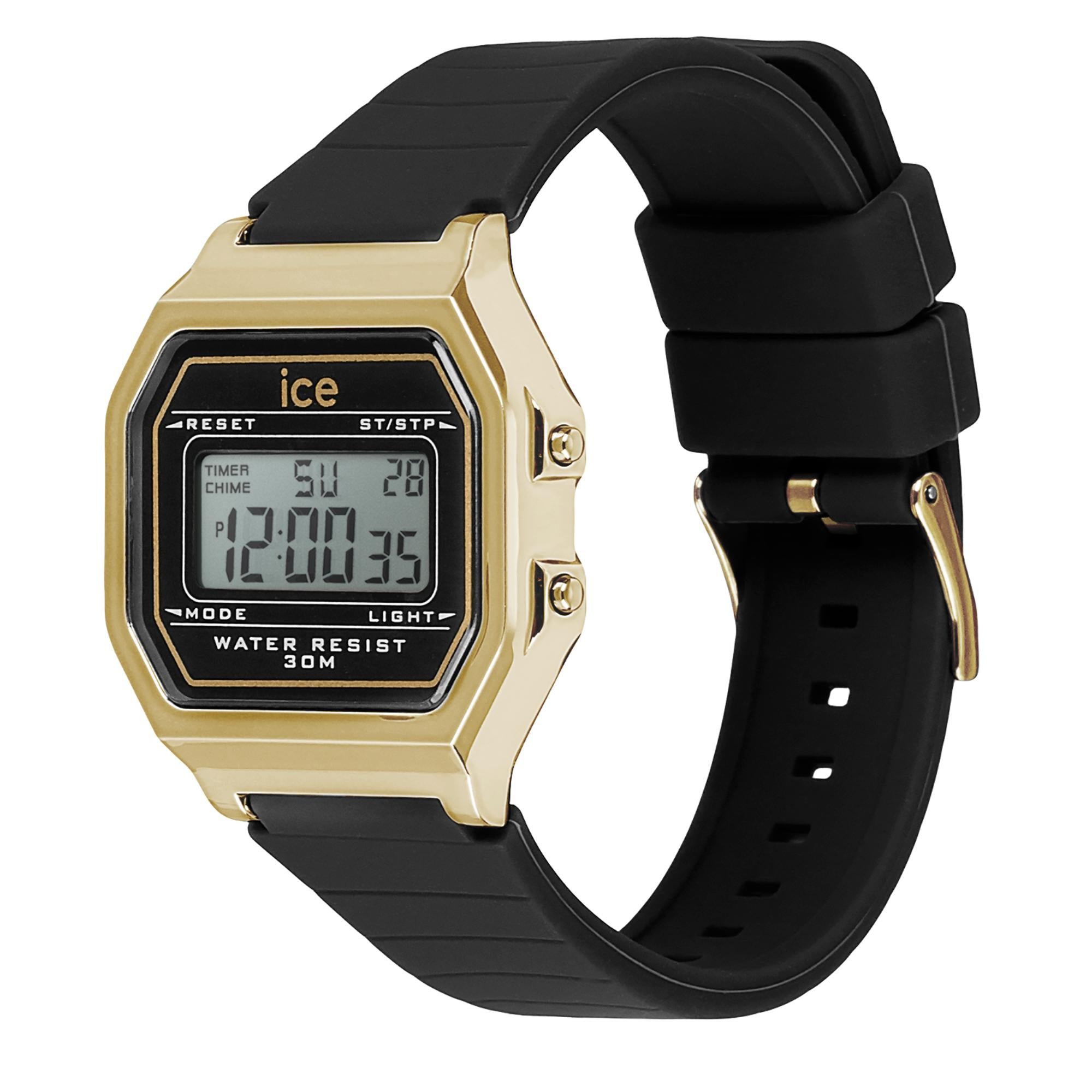 ICE Digit Retro Digital Black Gold Dial Small Strap Women’s Watch 022064