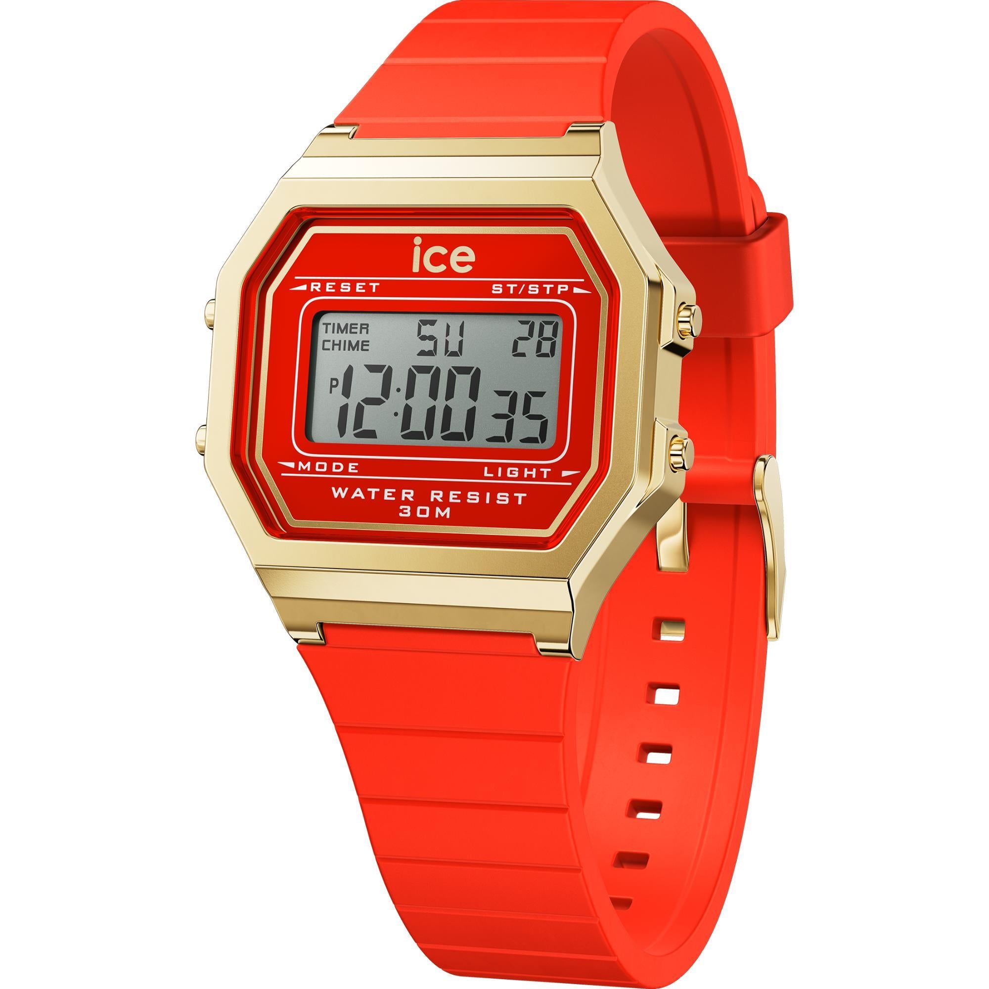 ICE Digit Retro Digital Red Passion Dial Small Strap Women’s Watch 022070