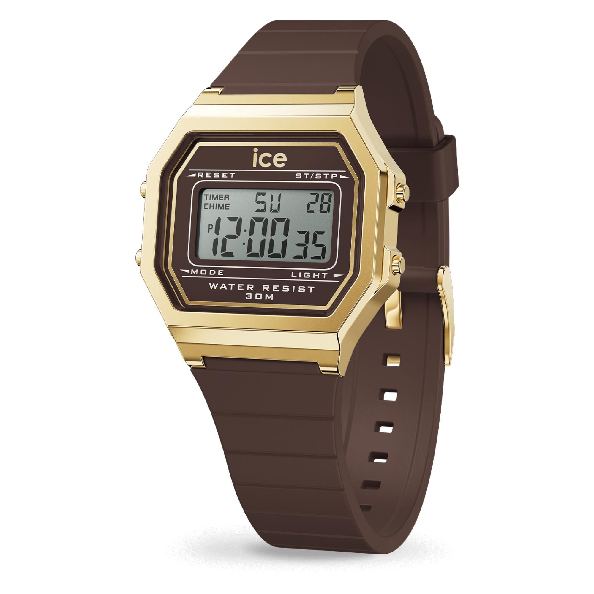 ICE Digit Retro Digital Babyatoutprix Brown Dial Small Strap Women’s Watch 023227
