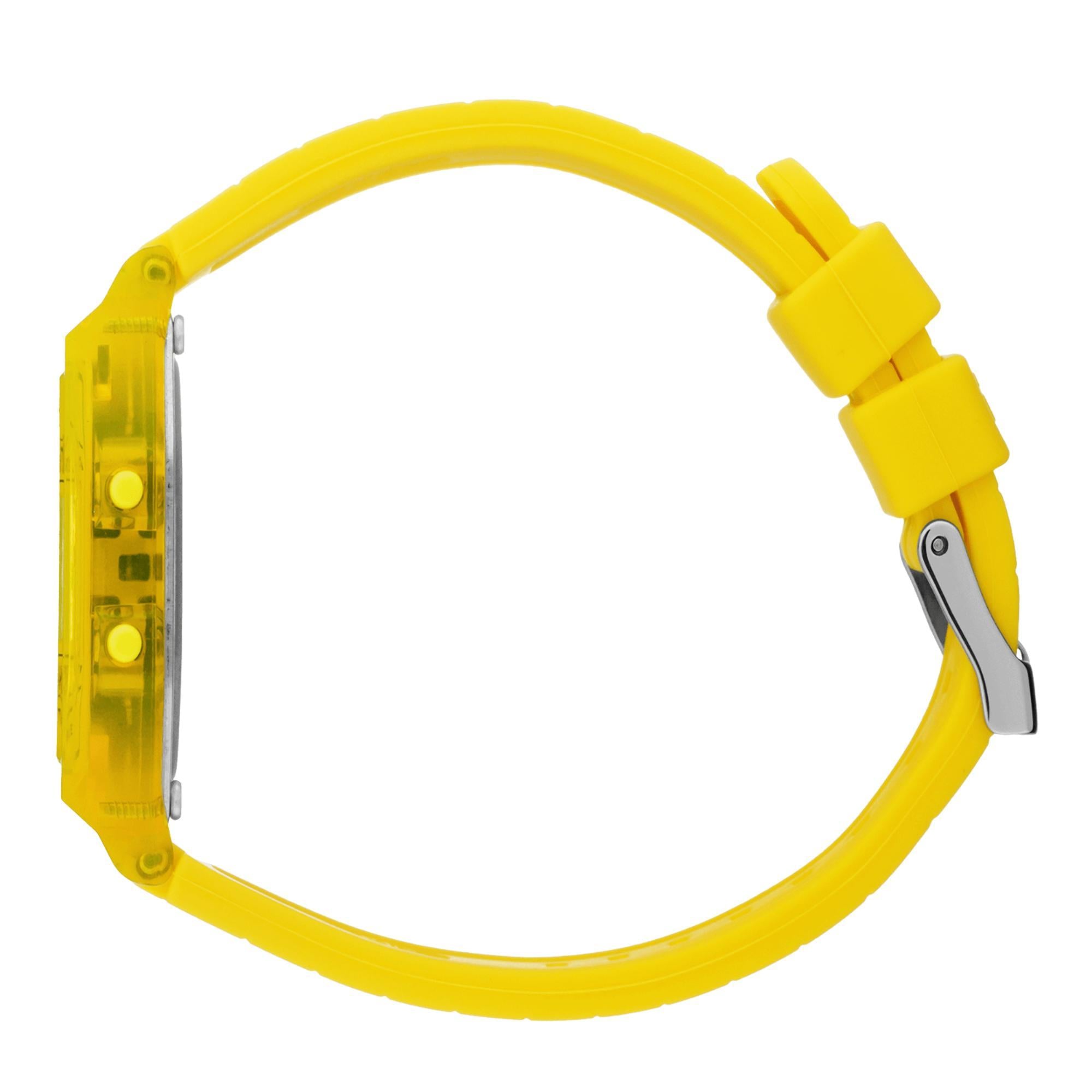 ICE Digit Retro Electric Yellow Clear Silicone Strap Digital Men’s Watch 022891