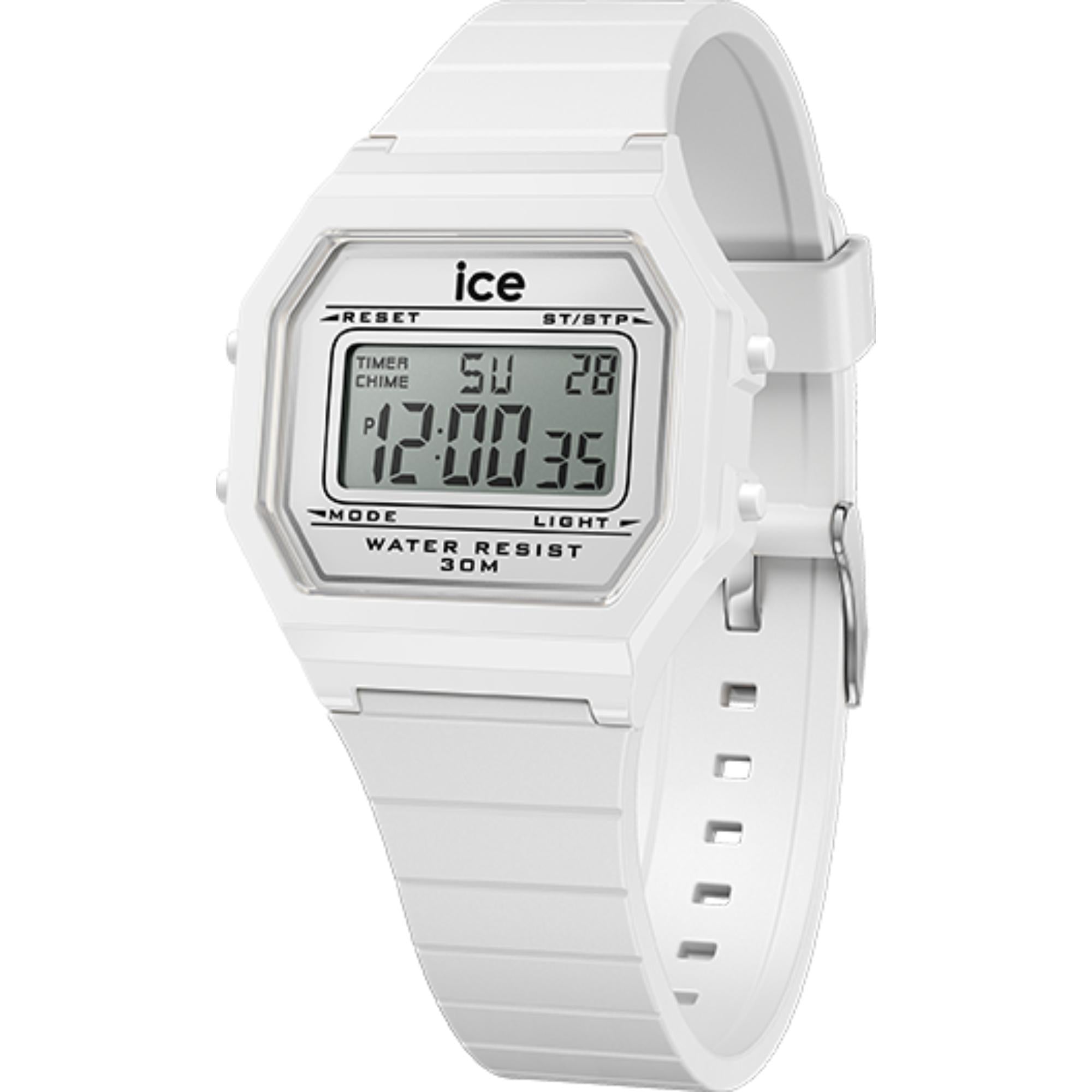 ICE Digit Retro White Silicone Strap Digital Men’s Watch 022899
