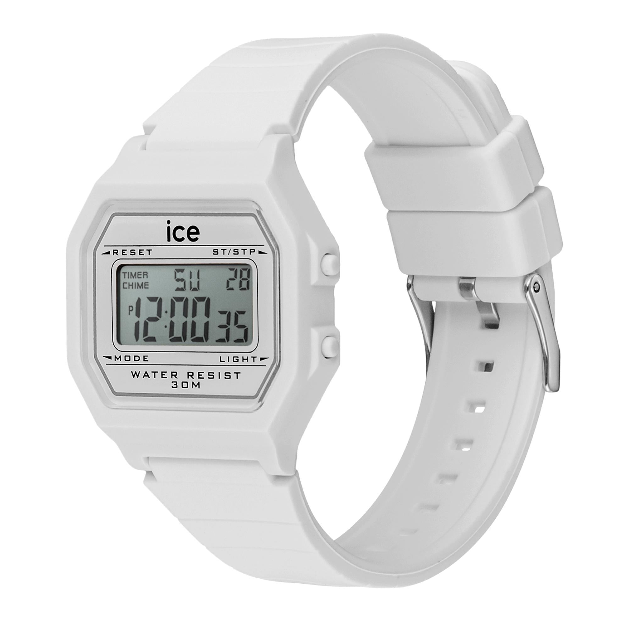 ICE Digit Retro White Silicone Strap Digital Men’s Watch 022899