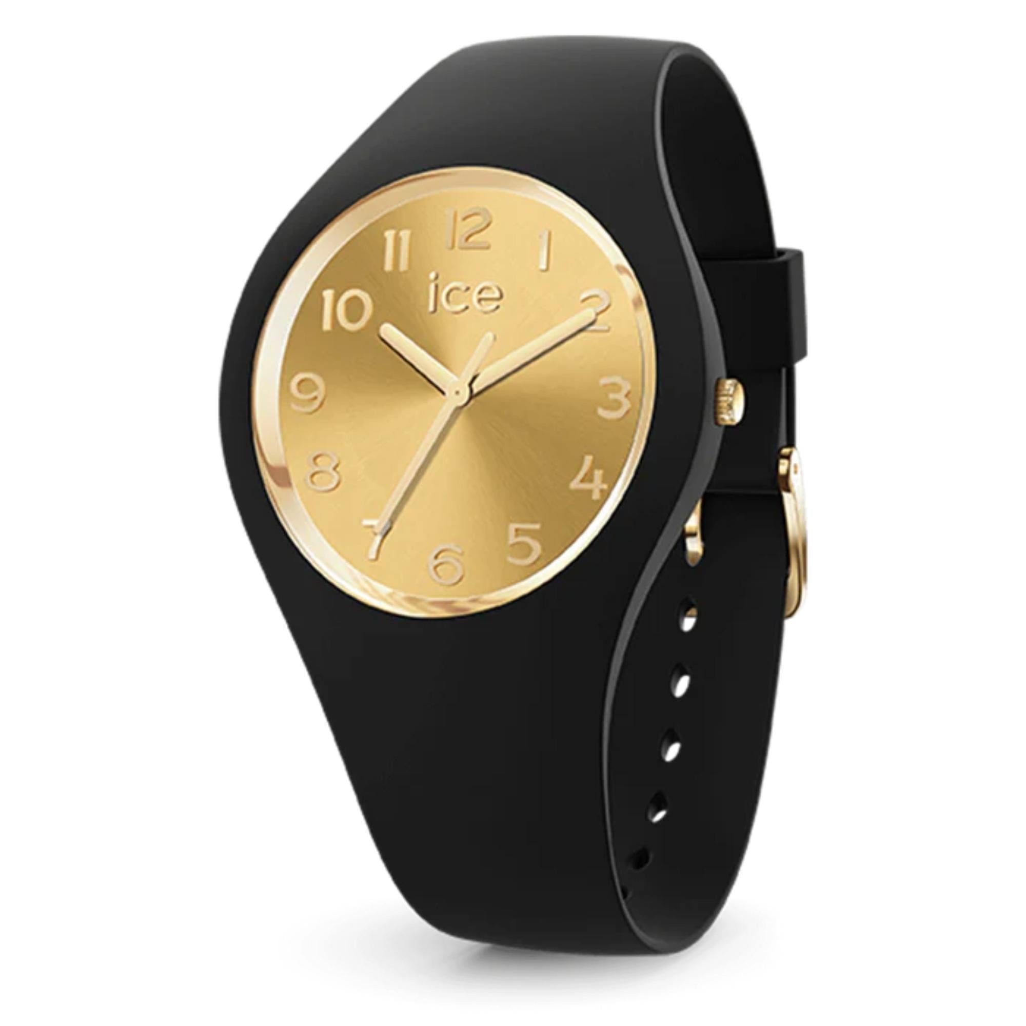 ICE Glam Black Chic 3H Silicone Strap Analog Women’s Watch S37 022584