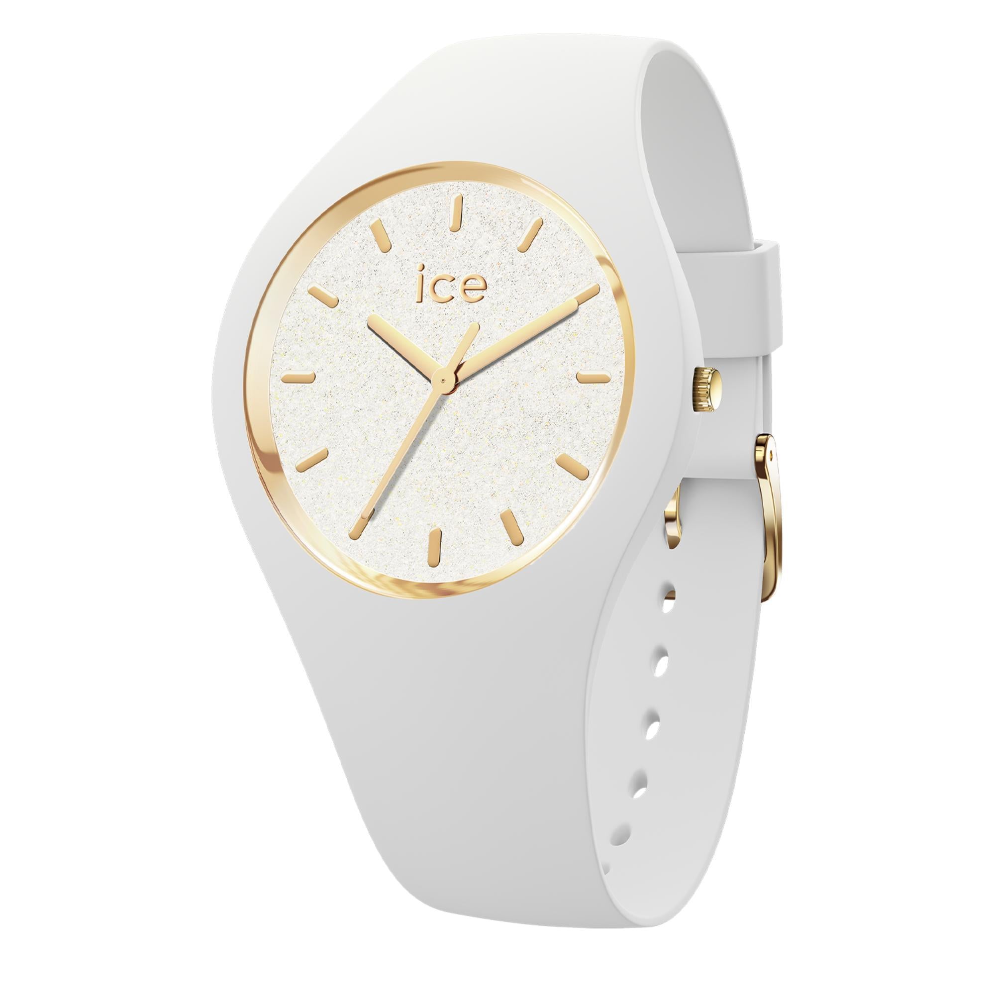 ICE Glitter White Infinity 3H Silicone Strap Analog Women’s Watch S37 022573