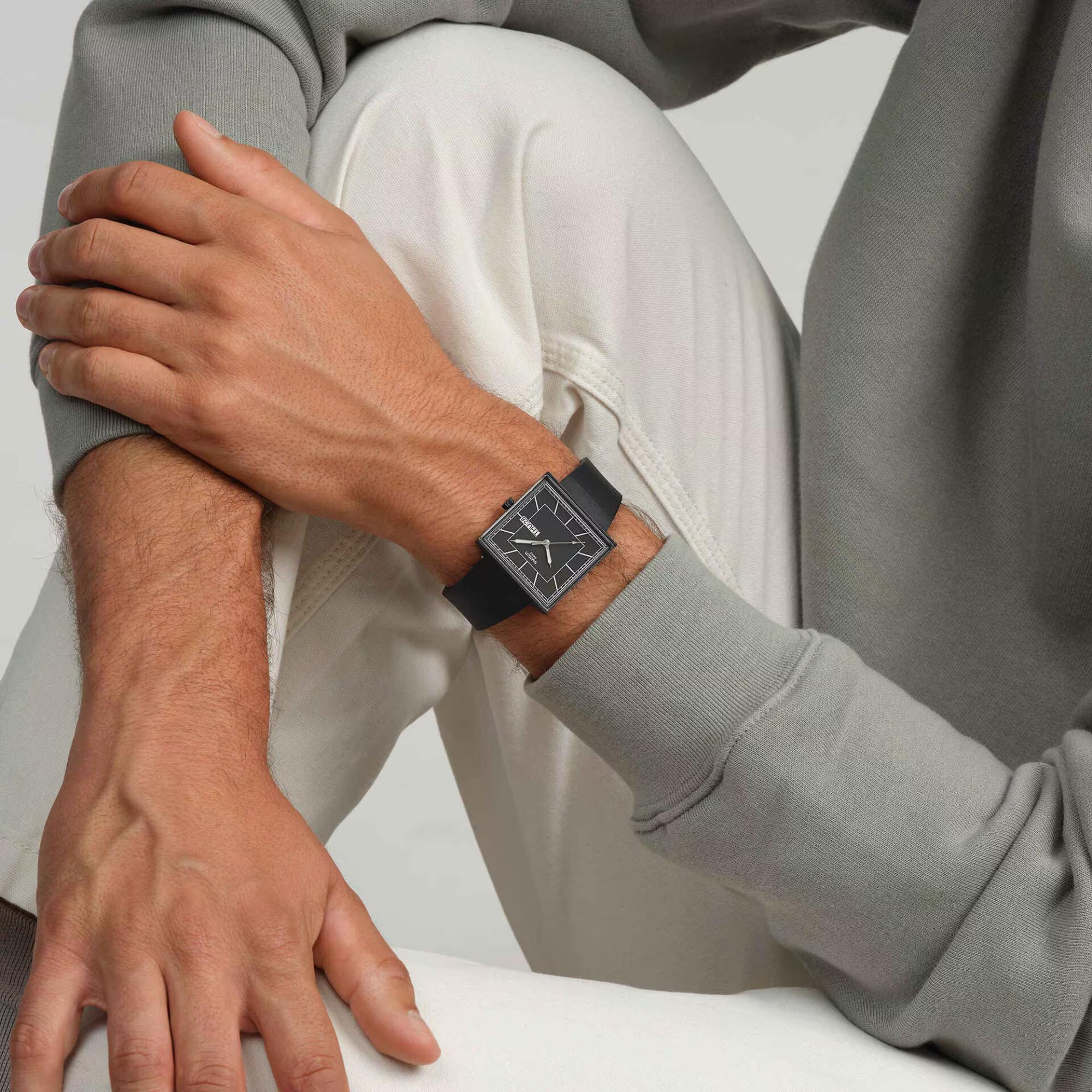 Swatch WHAT IF...BLACKAGAIN? Quartz Black Dial Bio-sourced Strap Men’s Watch SO34B701