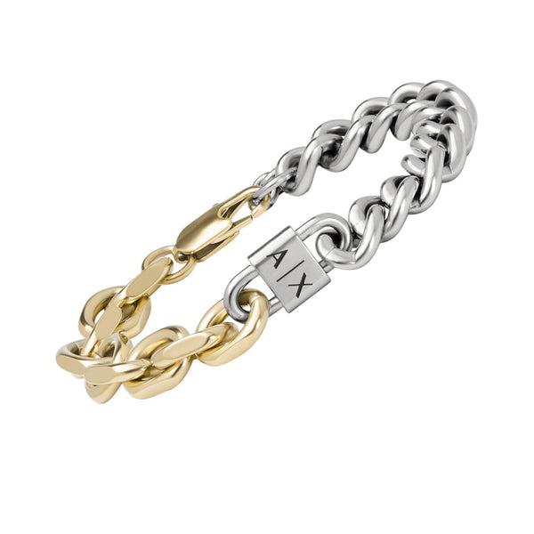 Armani Exchange Two-Tone Stainless Steel Chain Bracelet AXG0115710