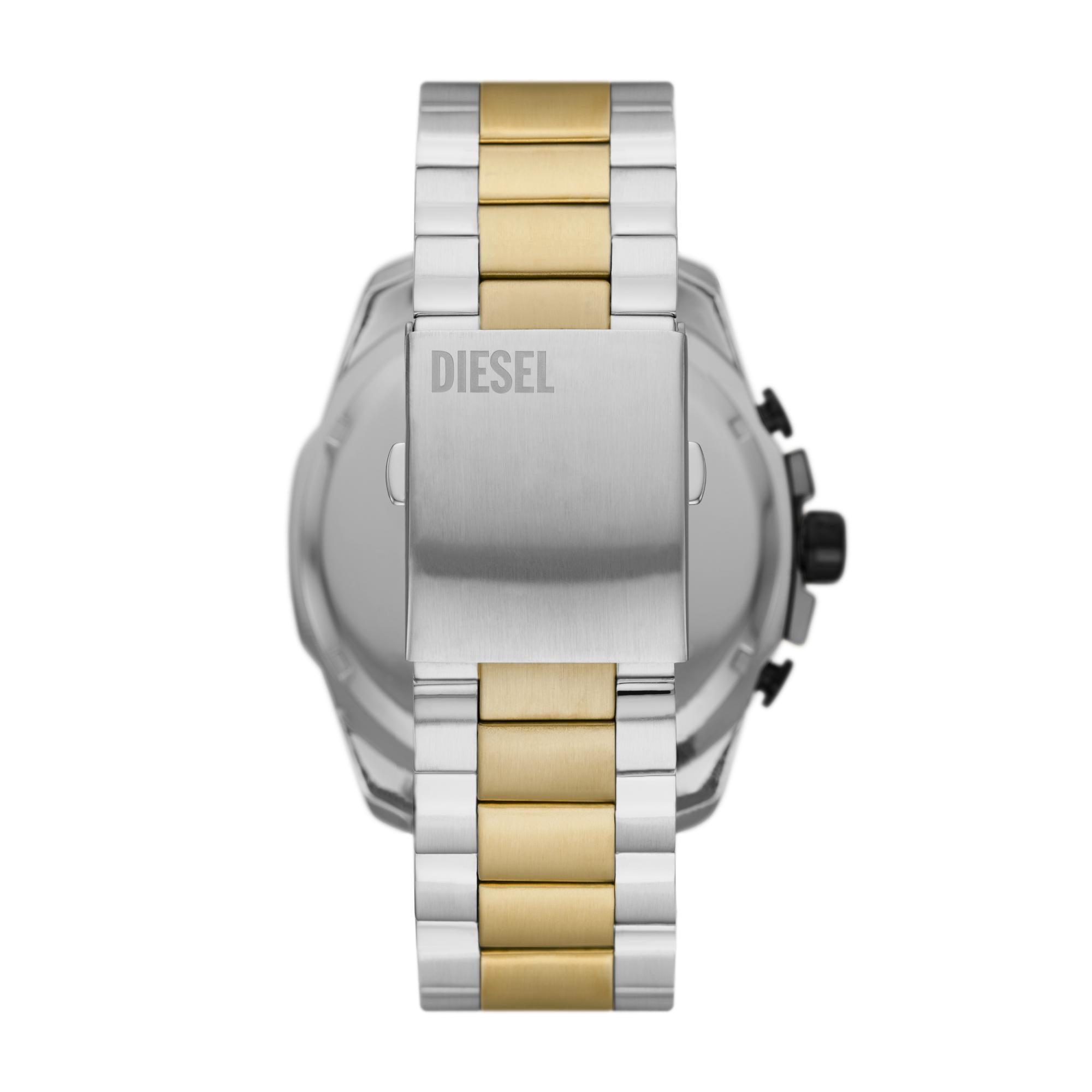 Diesel Mega Chief Chronograph Two-Tone Stainless Steel Black Dial Men's Watch DZ4581