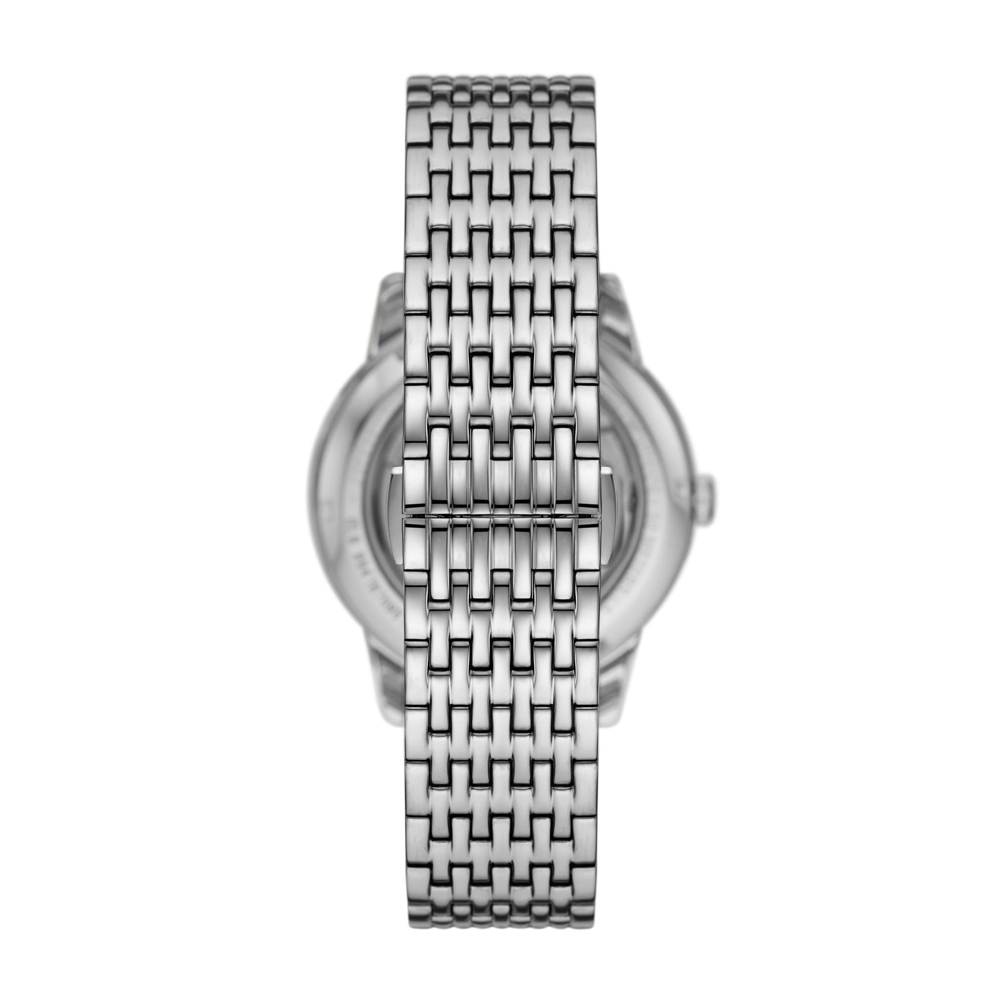 Emporio Armani Minimalist Automatic Stainless Steel White Dial Men's Watch AR60082