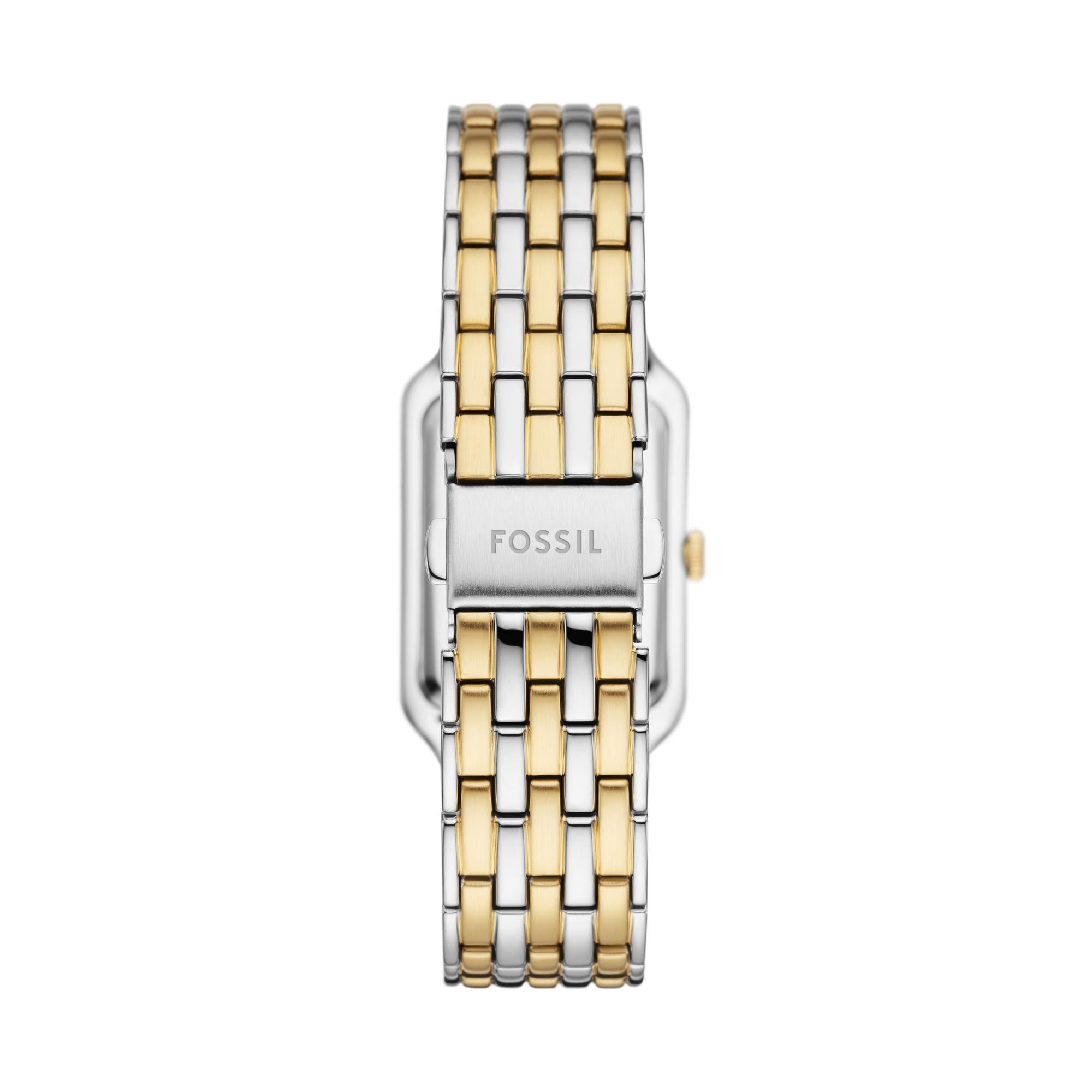 Fossil Raquel Date Two-Tone Stainless Steel White Dial Mother of Pearl Women's Watch ES5305