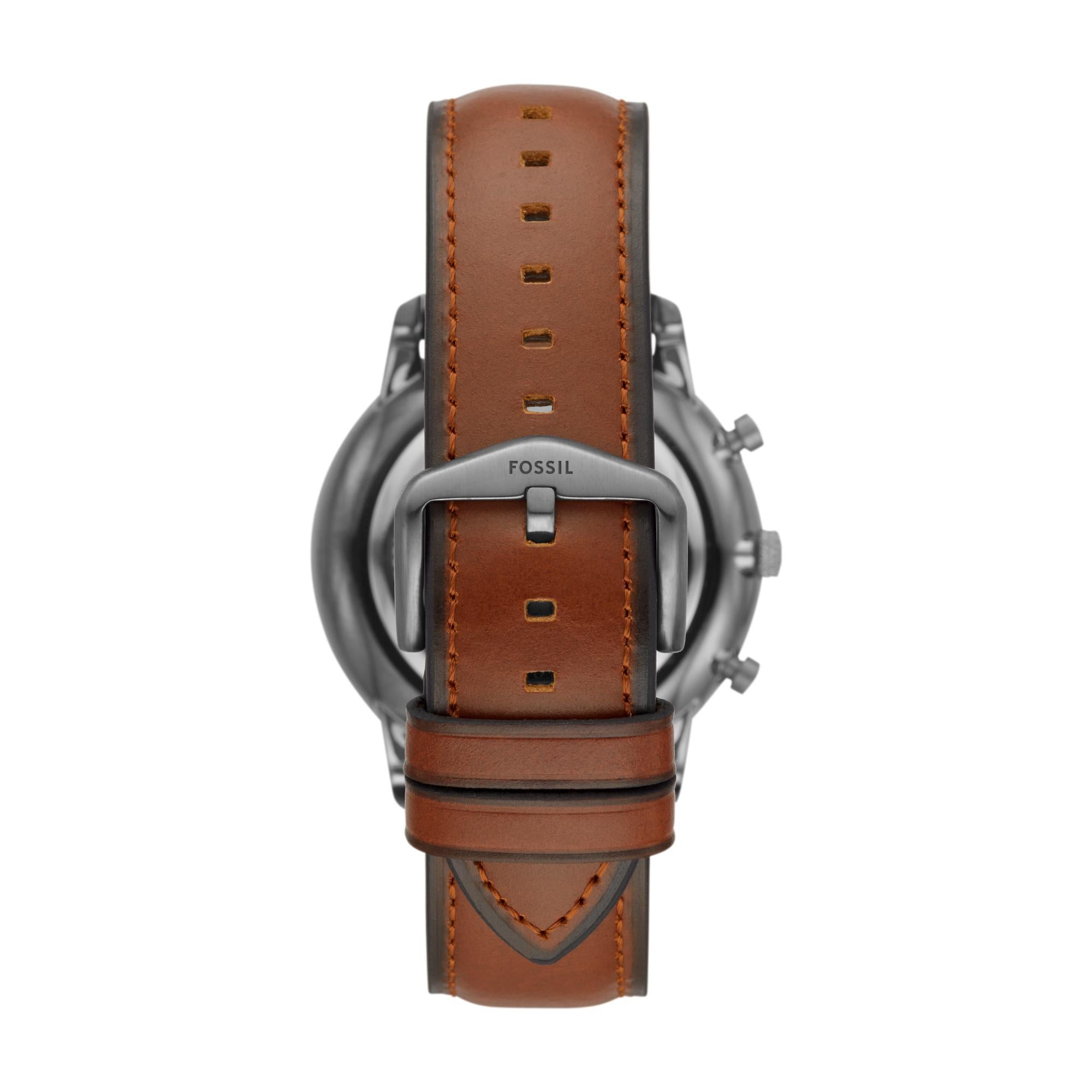 Fossil Neutra Chronograph Amber Leather Gray Dial Men's Watch FS5512