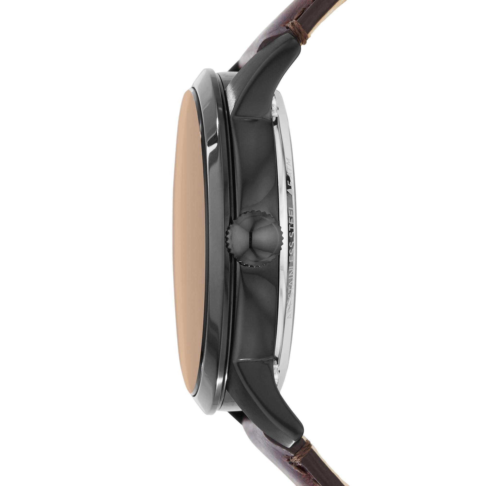 Fossil Townsman Automatic Dark Brown Leather Brown Dial Men's Watch ME3098