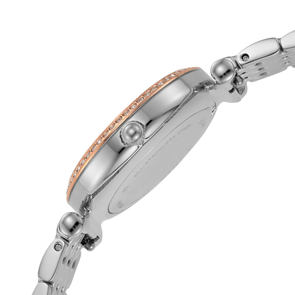 Fossil Carlie Mini Two-Tone Stainless Steel White Mother of Pearl Dial Women's Watch ES4649
