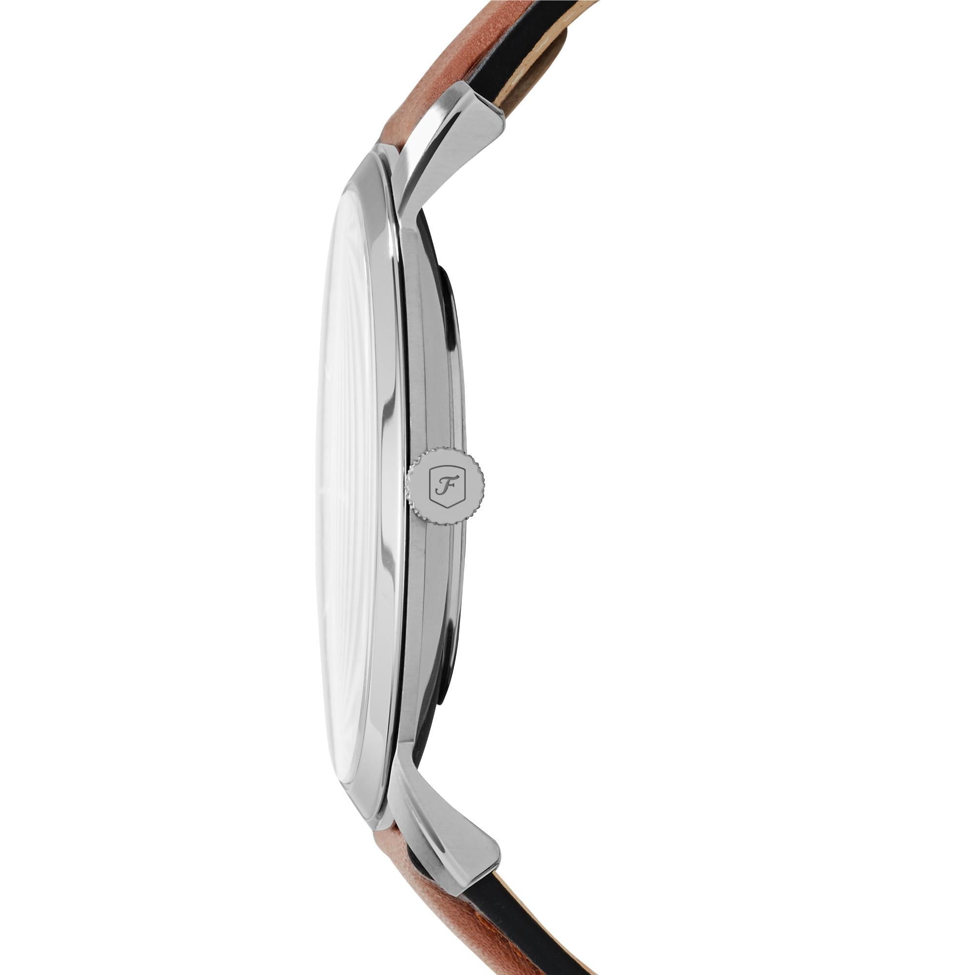 Fossil The Minimalist Slim Light Brown Leather Blue Dial Men's Watch FS5304