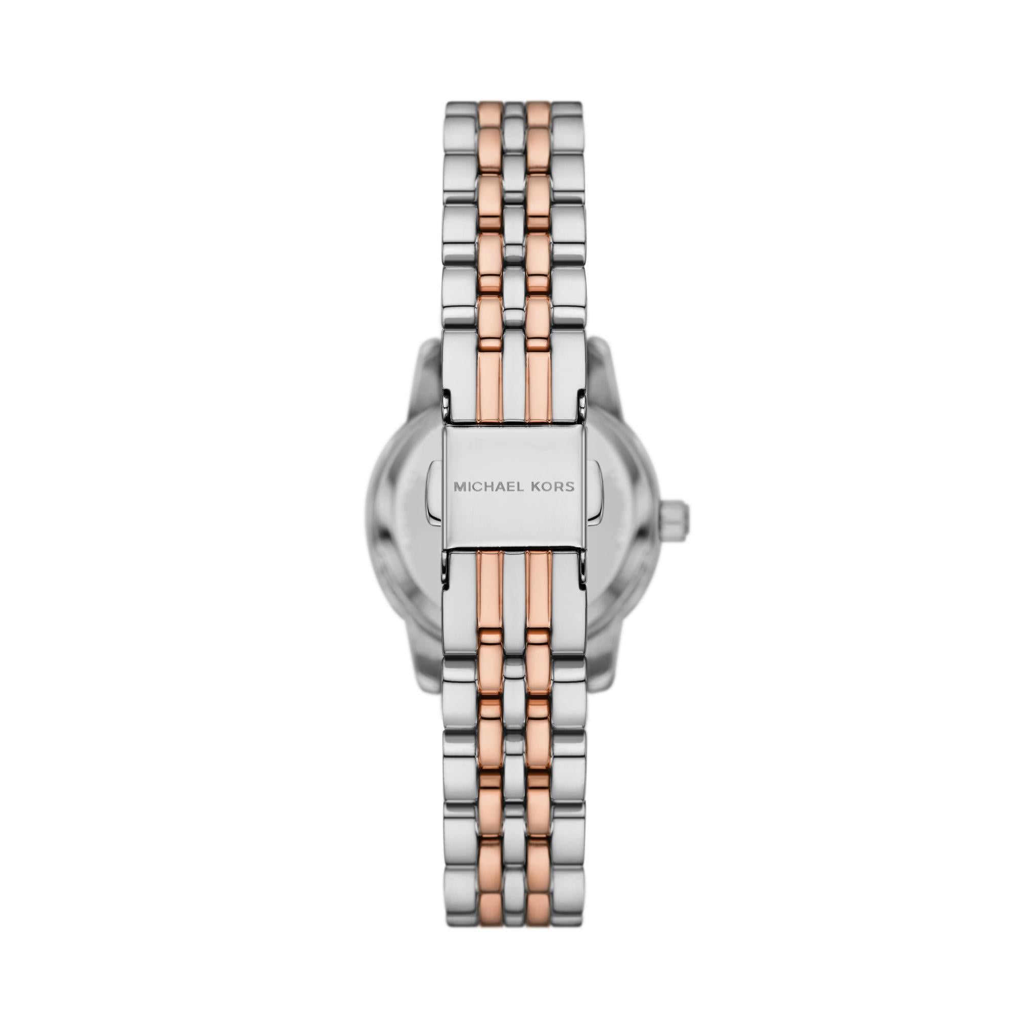 Michael Kors Lexington Stainless Steel White Dial Women's Watch and Bracelets Gift Set MK4817SET