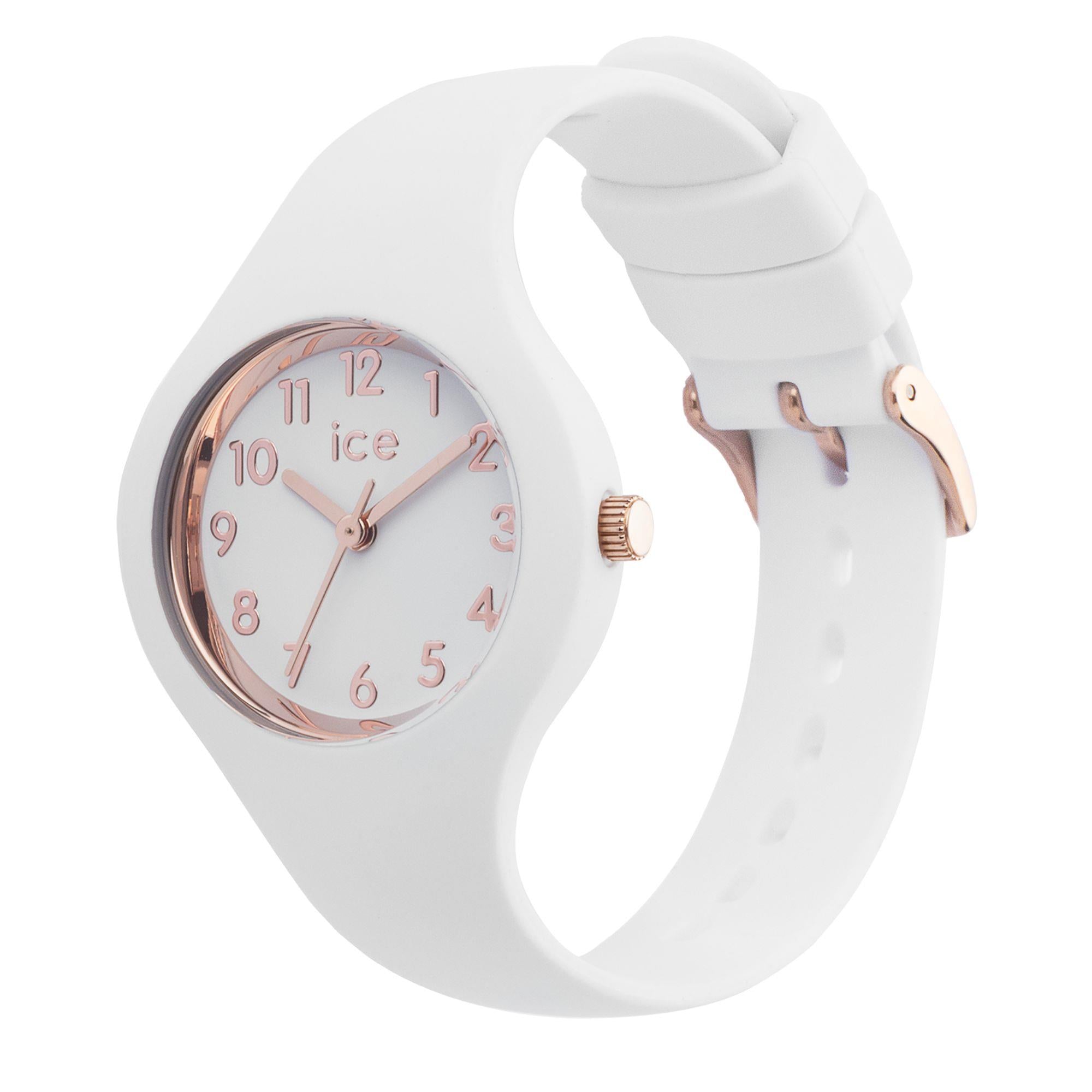 ICE Watch ICE Glam White Dial Silicone Strap Watch 015343