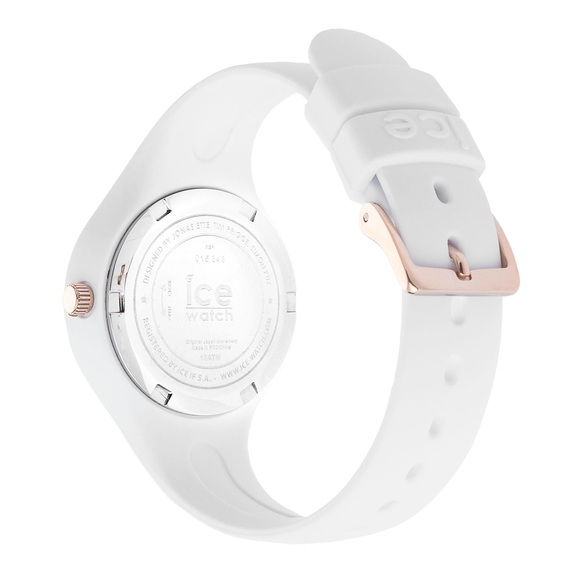 ICE Watch ICE Glam White Dial Silicone Strap Watch 015343