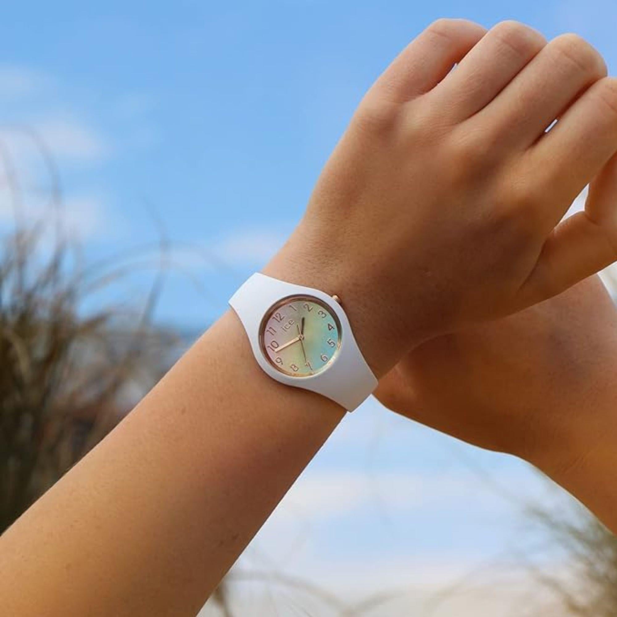 ICE Watch ICE Sunset Rainbow Dial Silicone Strap Watch 015743