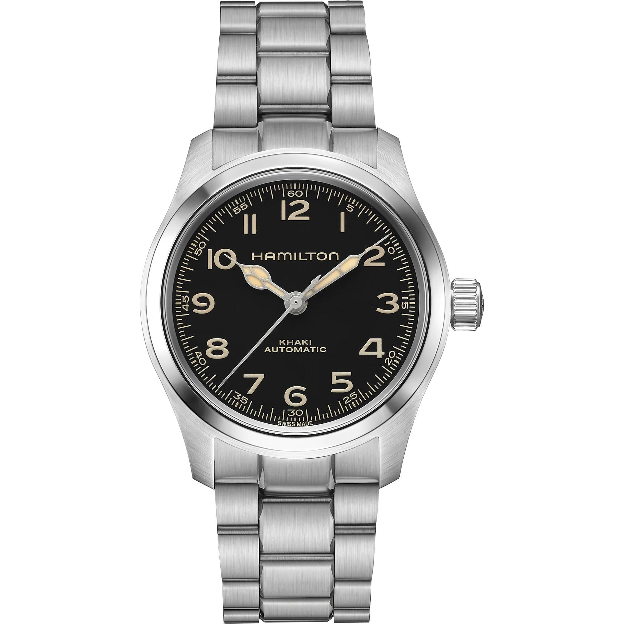 Hamilton Khaki Field Murph Automatic Stainless Steel Strap Black Dial Men’s Watch H70405130