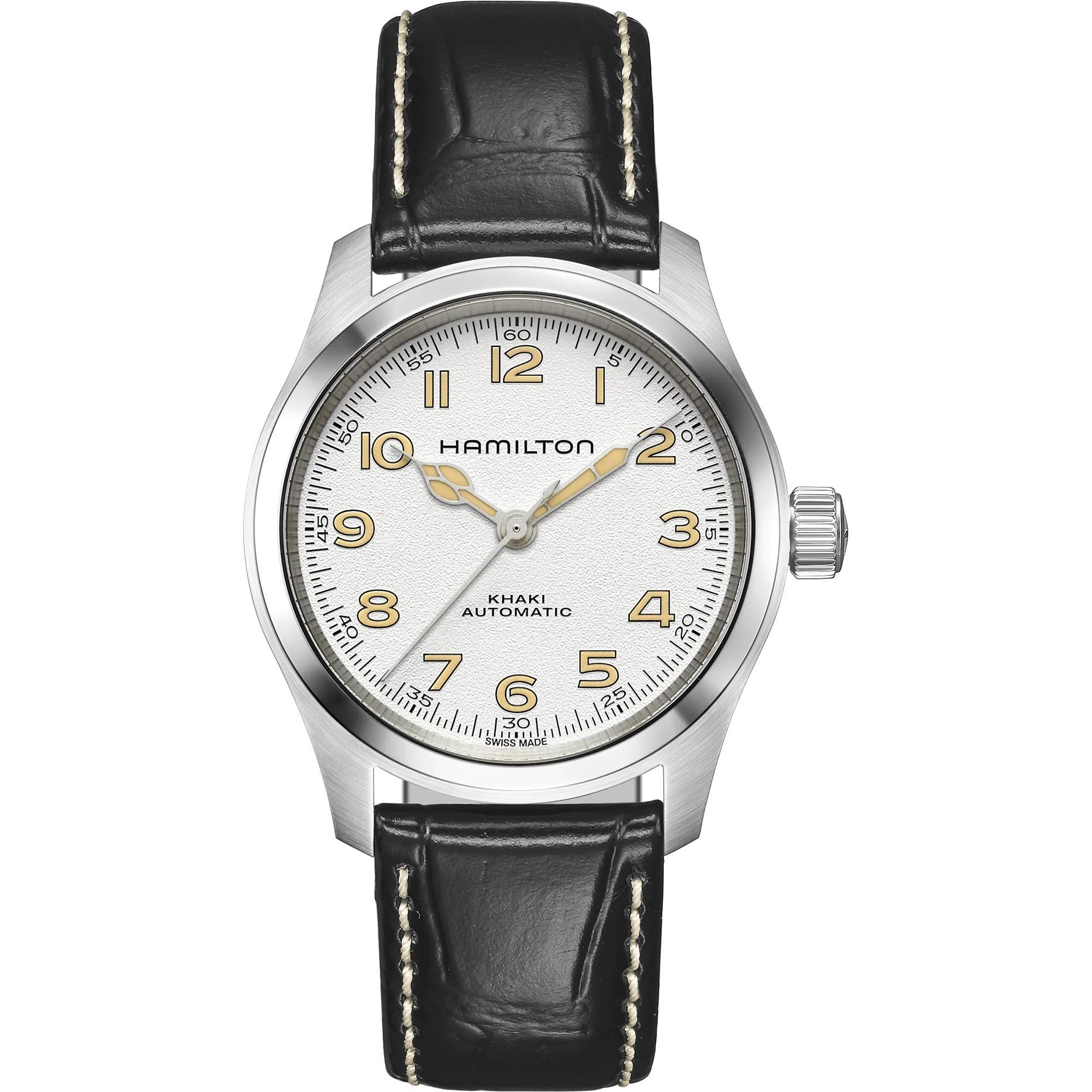 Hamilton Khaki Field Murph Automatic Leather Strap White Dial Men’s Watch H70405710