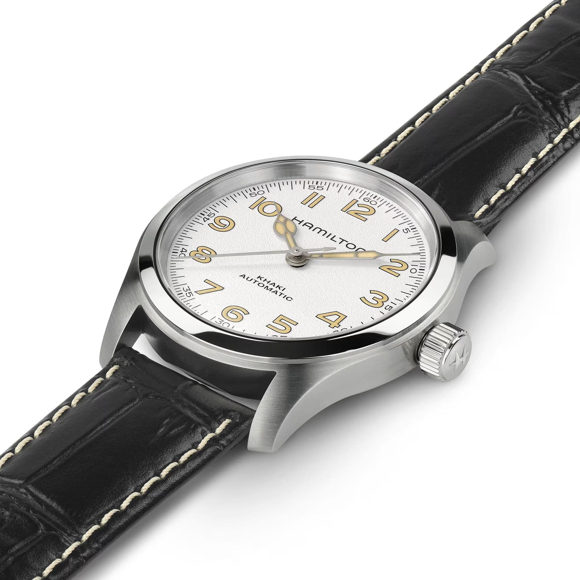 Hamilton Khaki Field Murph Automatic Leather Strap White Dial Men’s Watch H70405710