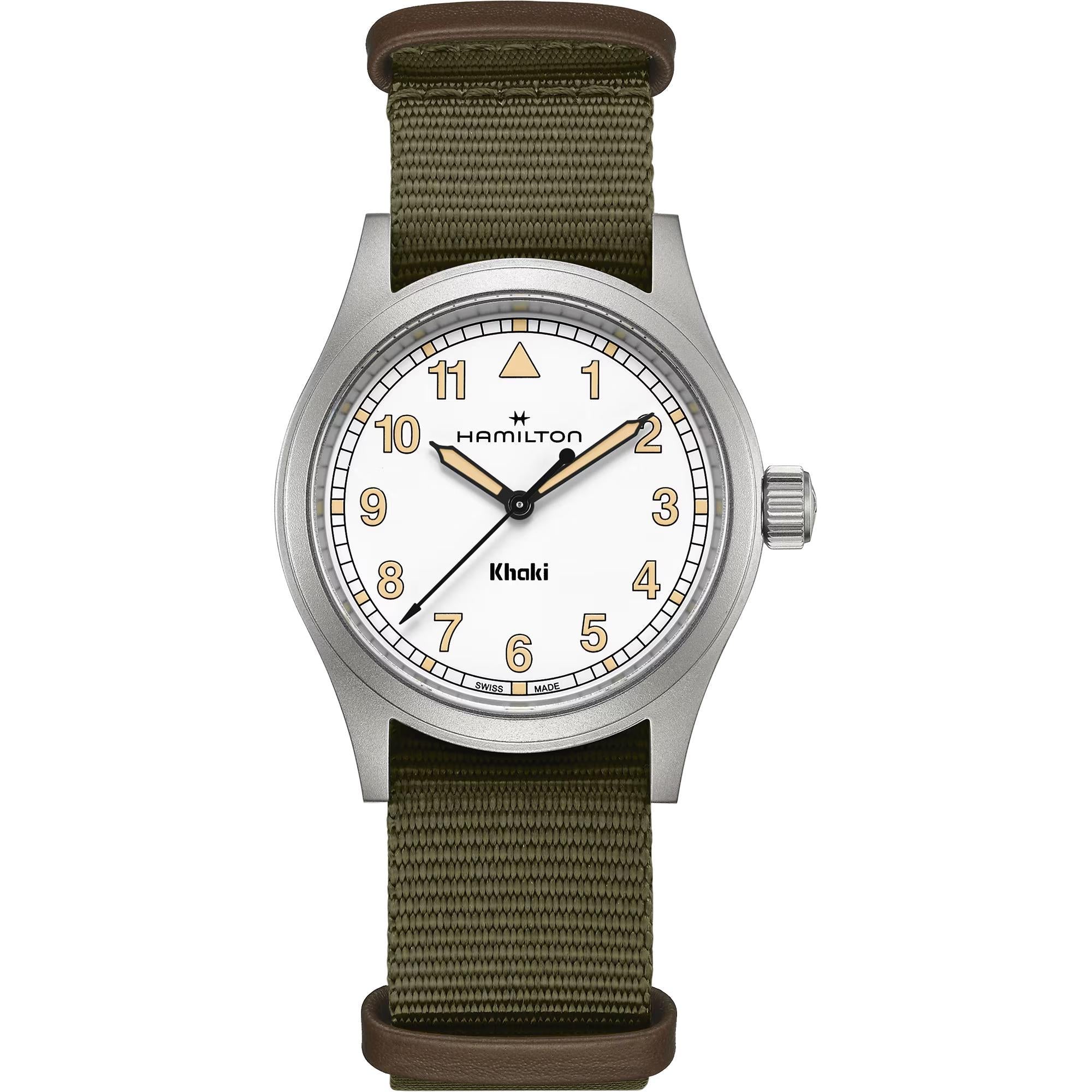Hamilton Khaki Field Quartz NATO Strap White Dial Men’s Watch H69401910