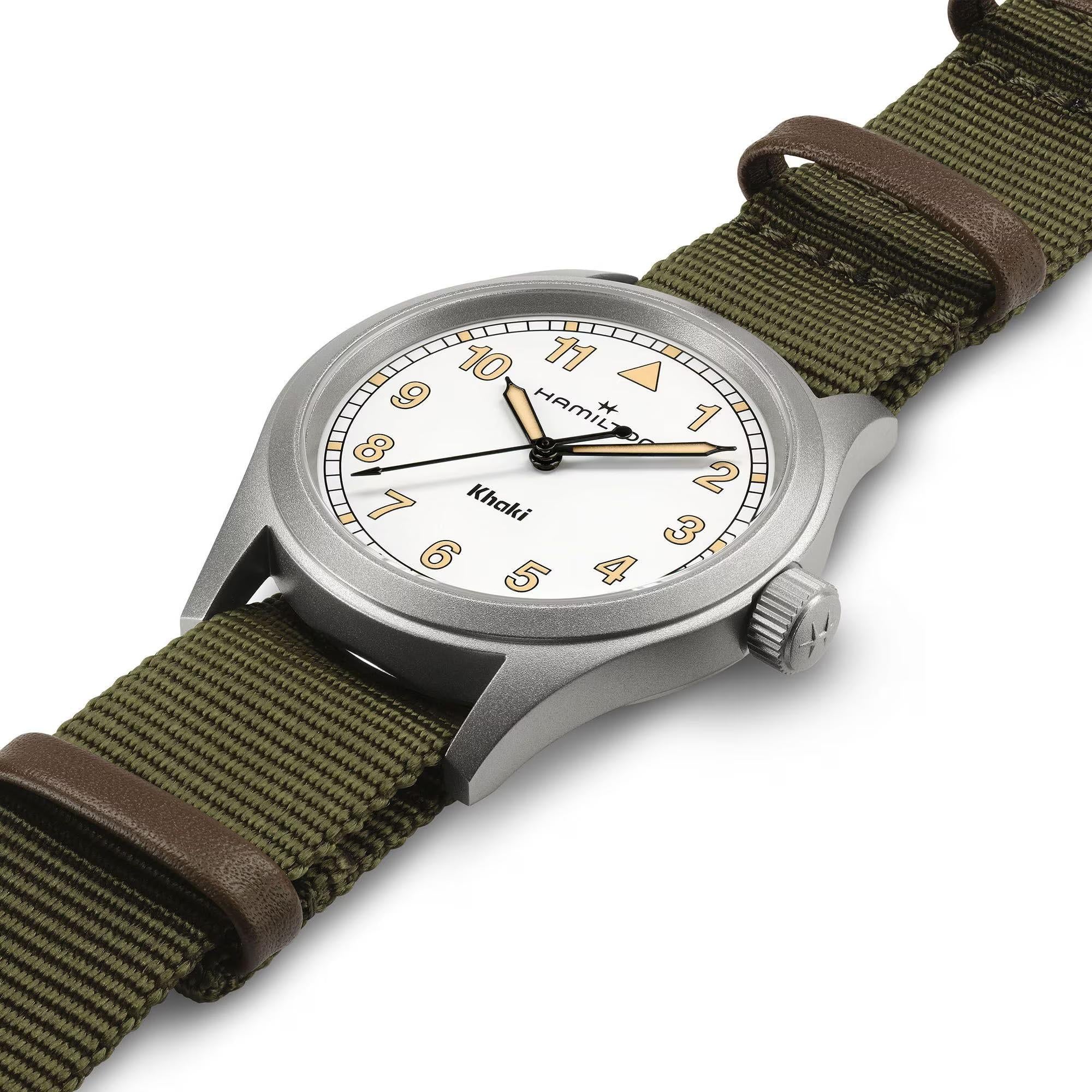 Hamilton Khaki Field Quartz NATO Strap White Dial Men’s Watch H69401910