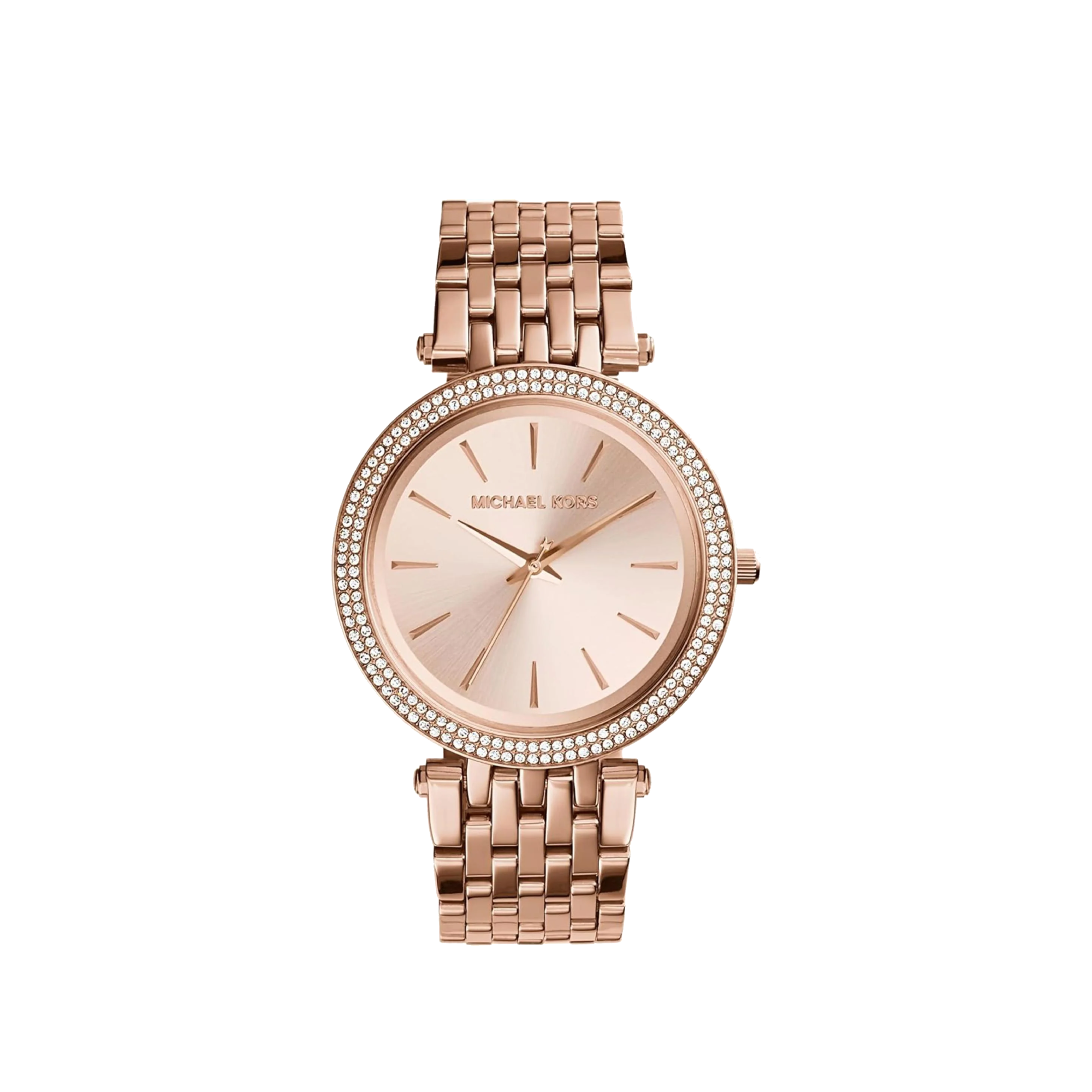 Michael Kors Darci Glitz Rose Gold-Tone Stainless Steel Strap Rose Gold Dial Women’s Watch MK3192
